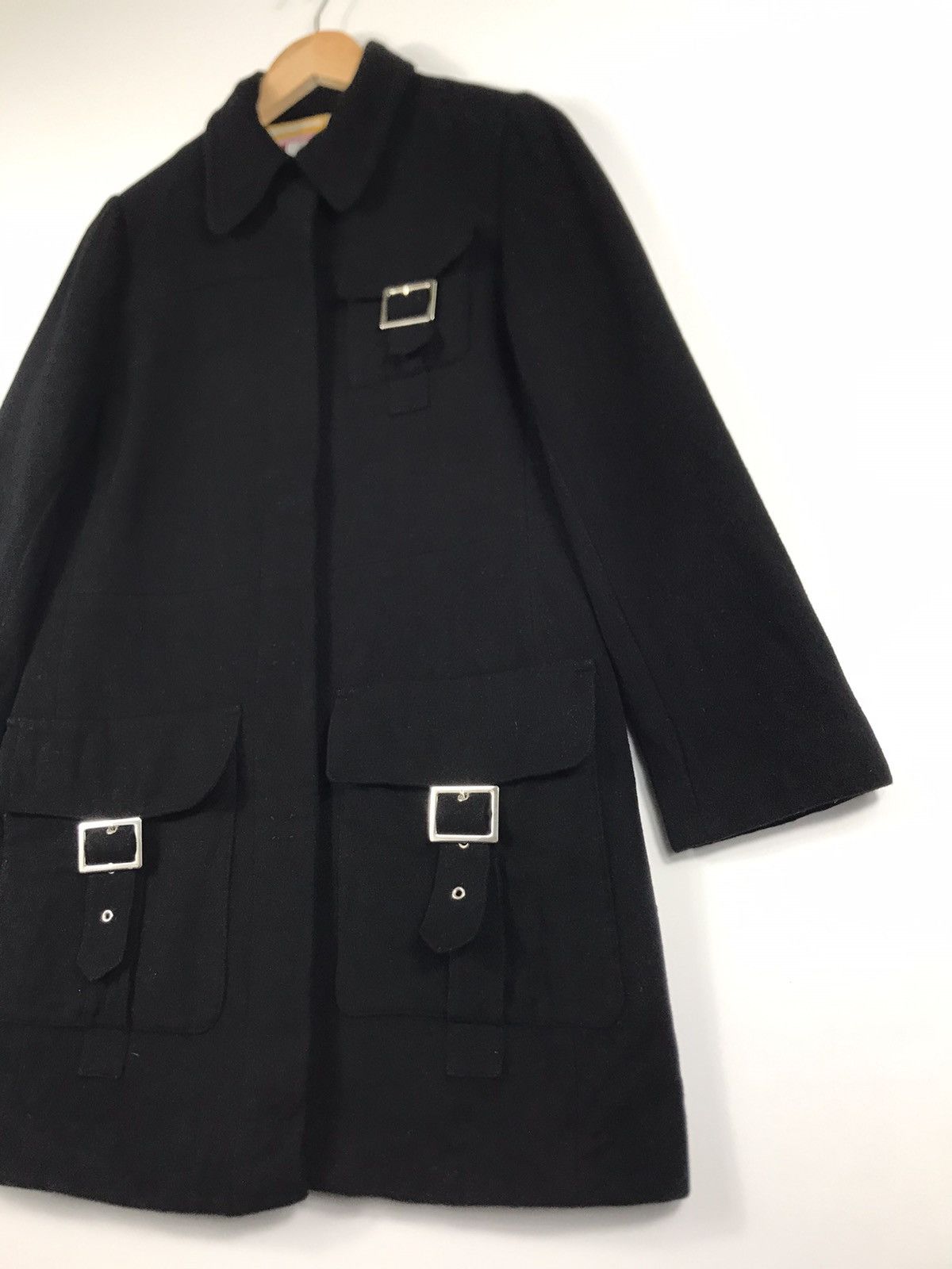 Designer × Sonia Rykiel 🔥Sonia Rykiel Wool Bondage Long Jacket Size S / US 4 / IT 40 - 3 Thumbnail