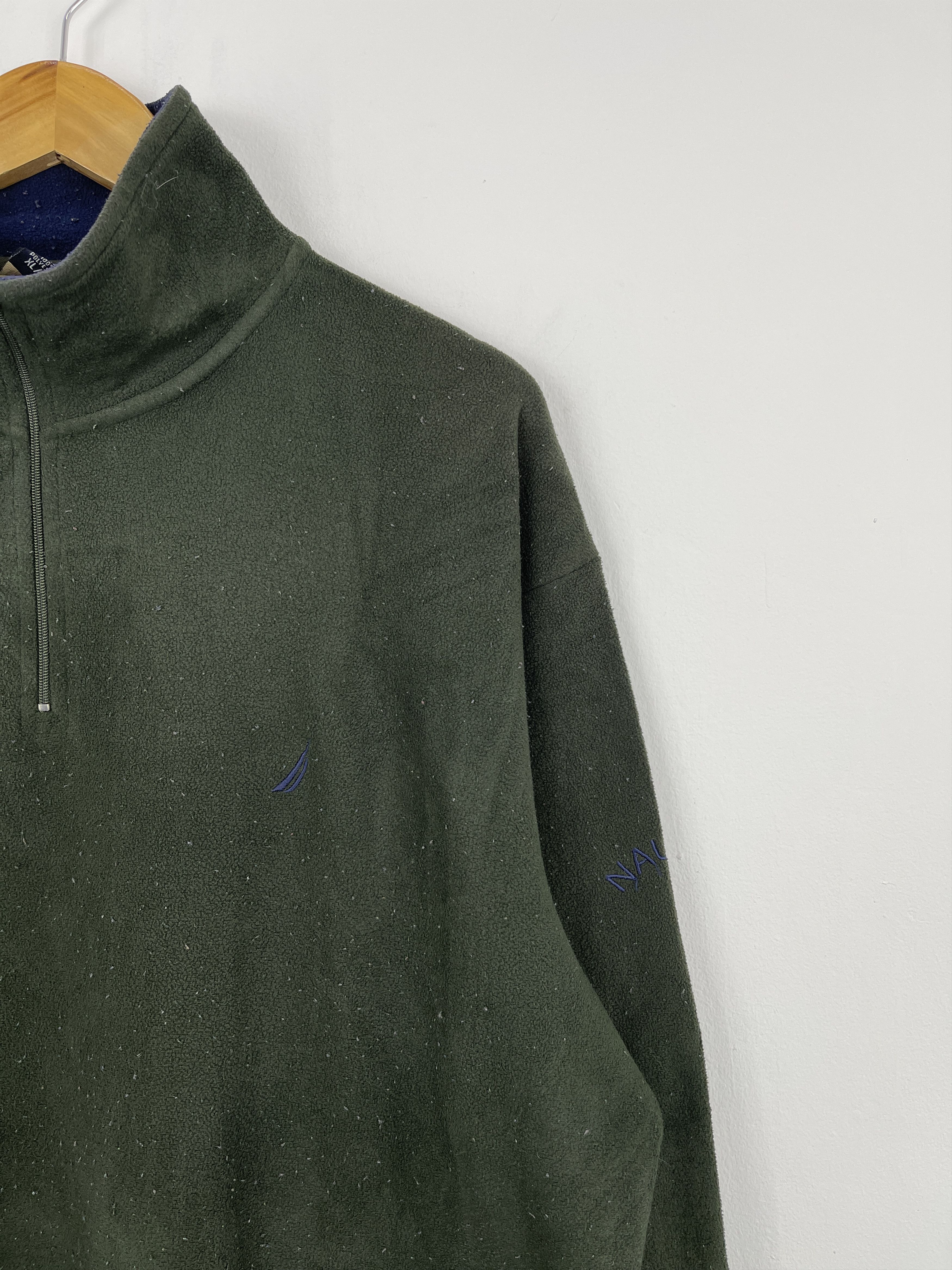 Nautica Vintage 90s Nautica Fleece Half Zipper Jacket Large JA0006 Size US XL / EU 56 / 4 - 8 Thumbnail