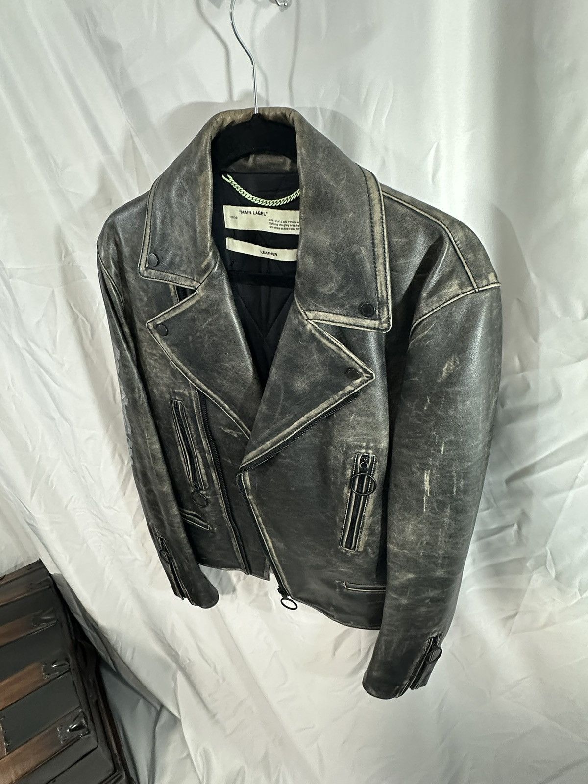Off-White Off White Leather Jacket Size US M / EU 48-50 / 2 - 4 Thumbnail