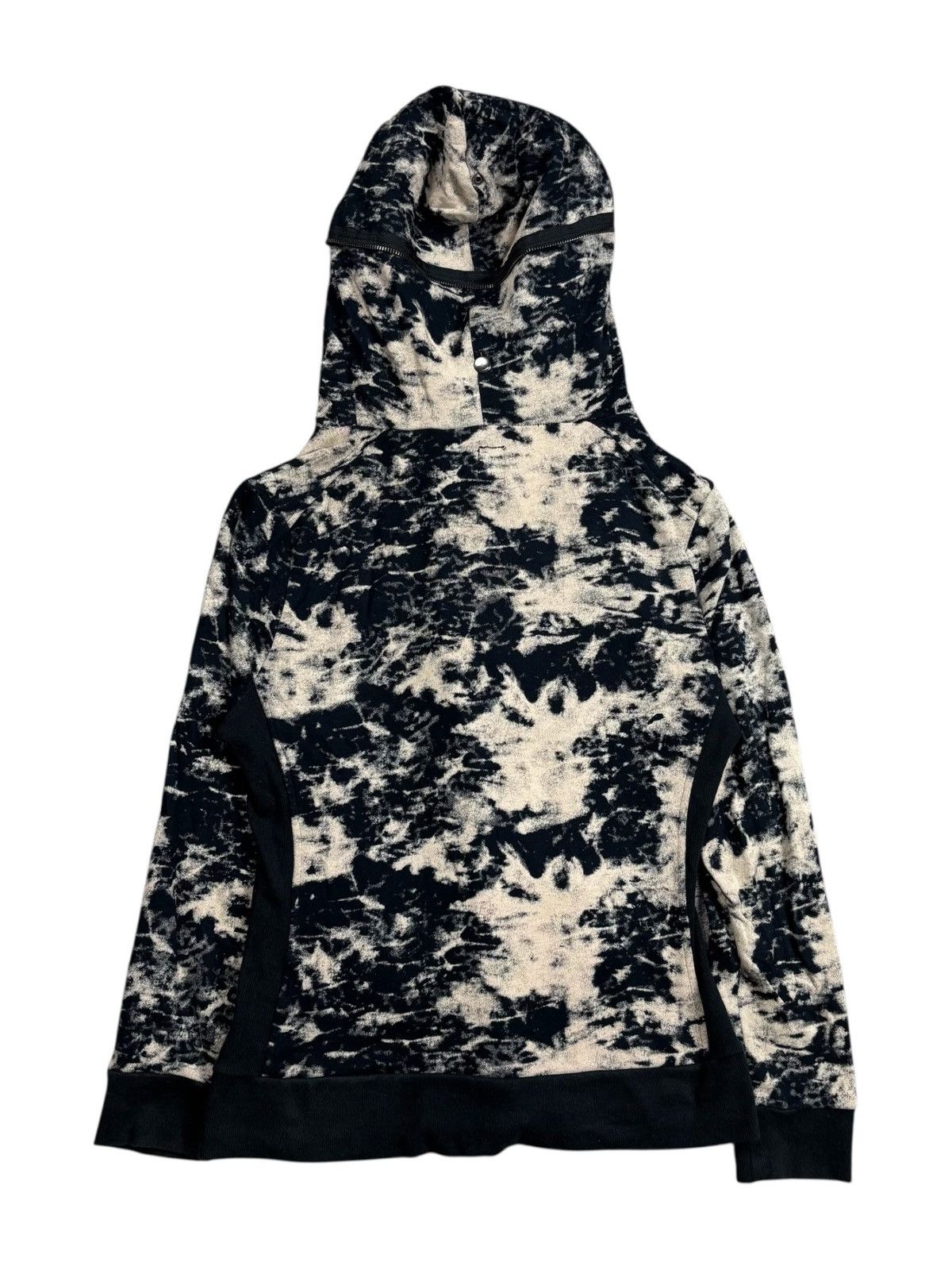 Le Grande Bleu (L.G.B.) 2000s Semantic Design - Marble Dyed Alien Zip Hoodie Size US M / EU 48-50 / 2 - 5 Thumbnail