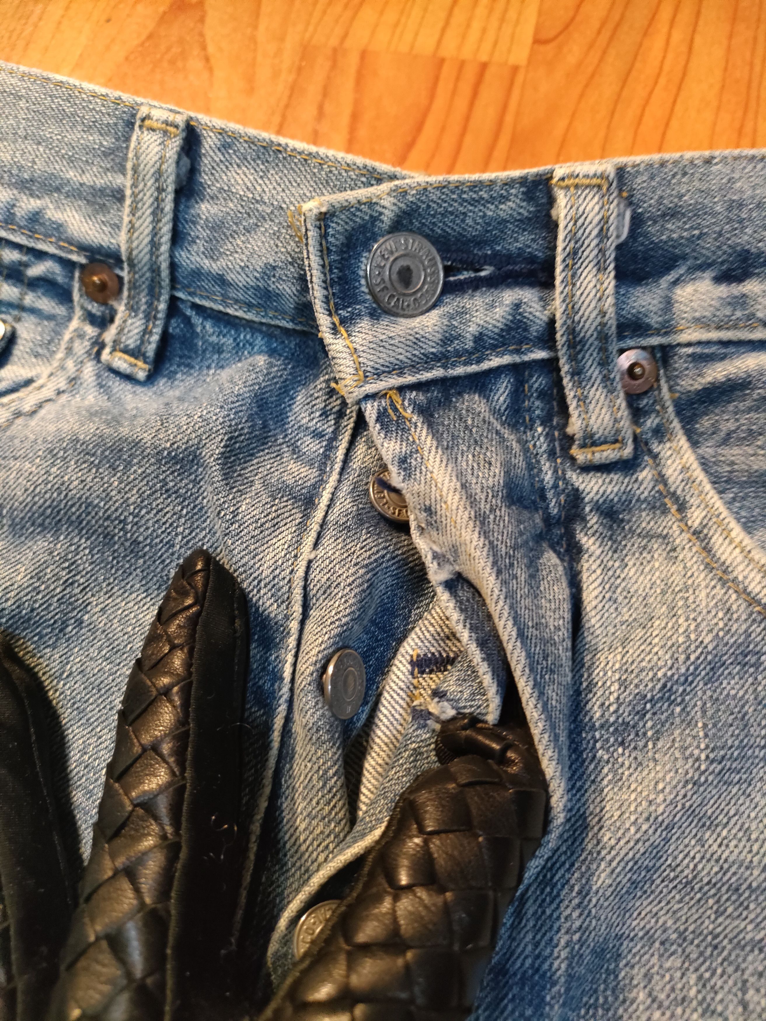 Levi's Vintage Clothing × Vintage Vintage Distressed Levi's 503B Selvedge Jeans Size US 28 / EU 44 - 7 Thumbnail