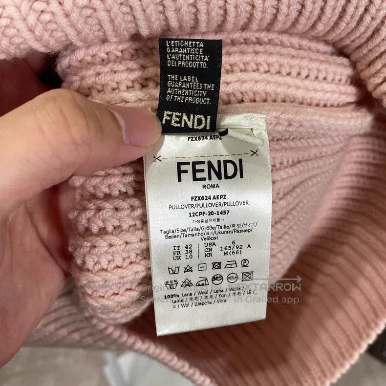 Fendi Fendi Pink Logo Sweatshirt Size S / US 4 / IT 40 - 6 Thumbnail