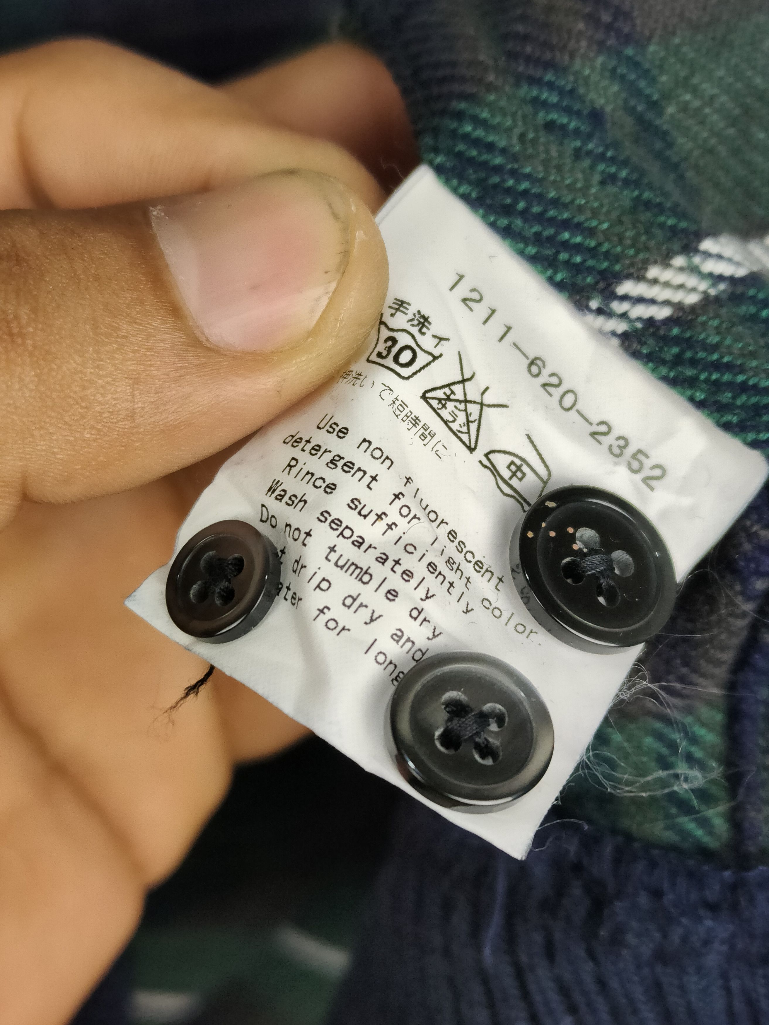 United Arrows United Arrow flannel shirt placket and ribbed cuffs and hem Size US M / EU 48-50 / 2 - 4 Thumbnail