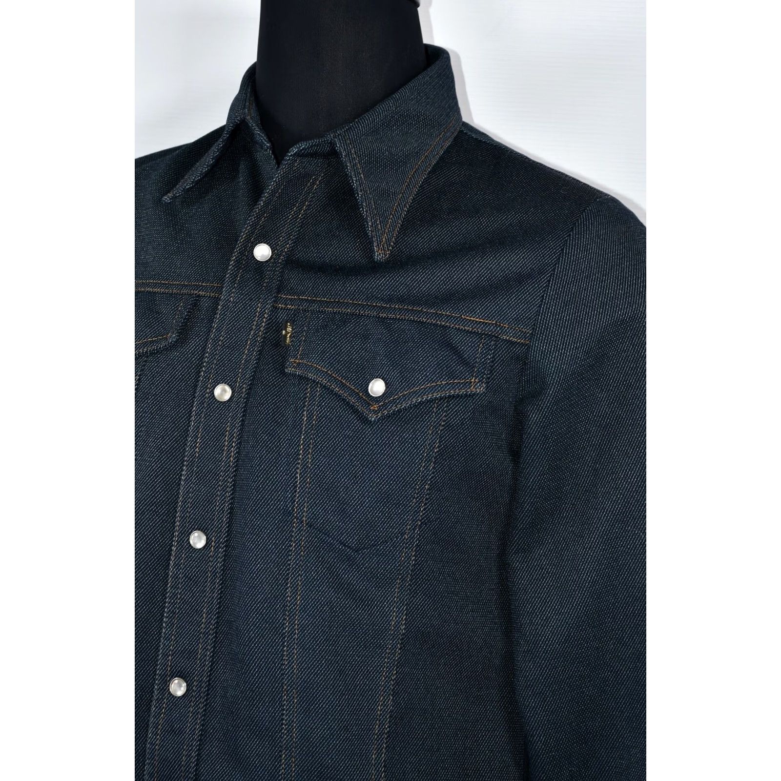 Levi's VINTAGE Levi's Saddlemen Western Men's Pearl Snap Down Shirt Jacket Blue M Size US M / EU 48-50 / 2 - 6 Thumbnail