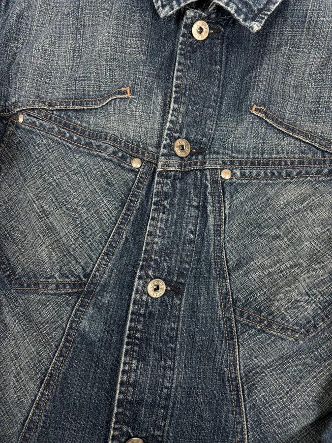Marithe + Francois Girbaud FW2002 Marithé + François Girbaud Blue Faded Light Denim Jacket Size US S / EU 44-46 / 1 - 9 Thumbnail