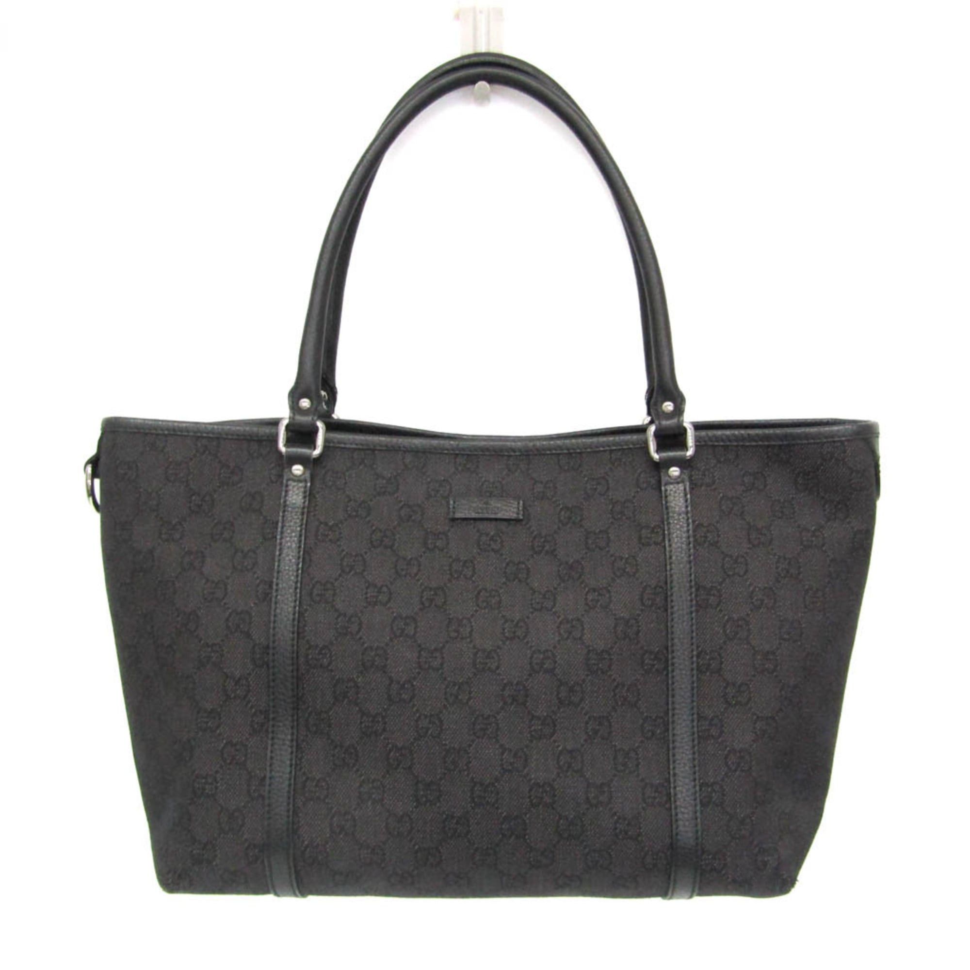 Gucci Gucci GG Canvas 265695 Women's GG Canvas,Leather Handbag,Tote Bag Black Size ONE SIZE - 1 Thumbnail