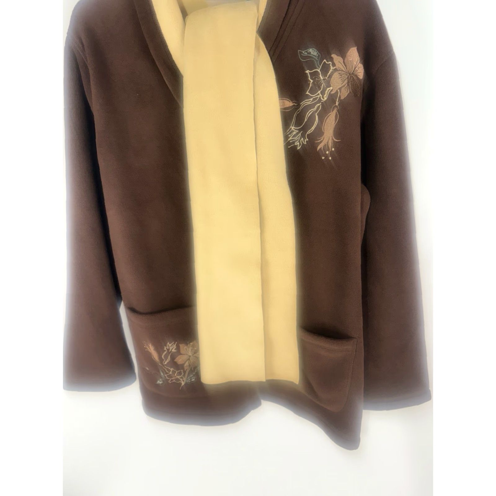 Blair Blair Fleece Jacket Women's Long Sleeve Regular M Brown Size M / US 6-8 / IT 42-44 - 3 Thumbnail