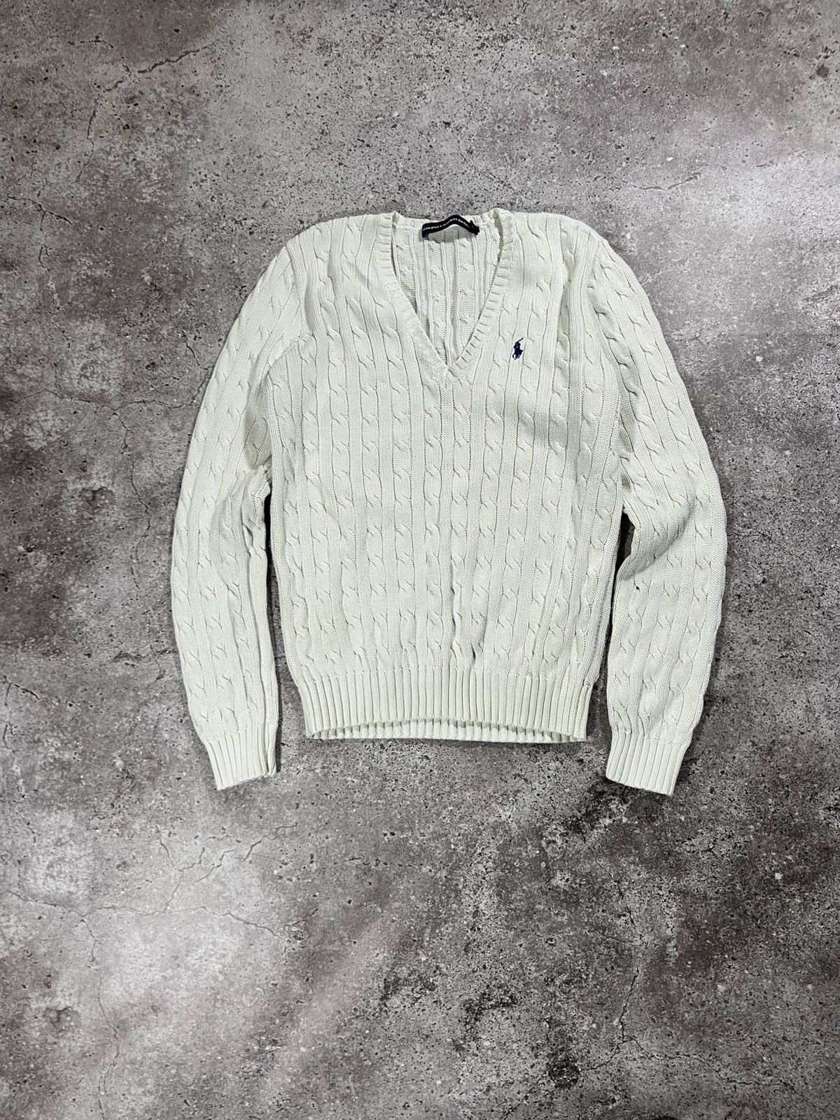 Polo Ralph Lauren Polo Ralph Lauren sweater Knitted vintage 90s V-neck Y2k Size L / US 10 / IT 46 - 2 Thumbnail