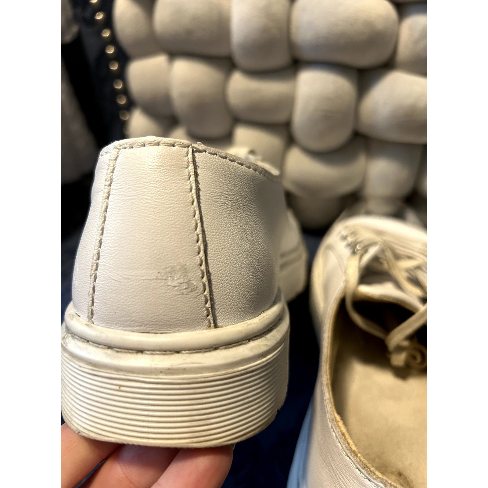 Dr. Martens Dr Martens Alexei White Sneakers with Metal Toe size 7/EU 38 Size US 7 / IT 37 - 6 Thumbnail