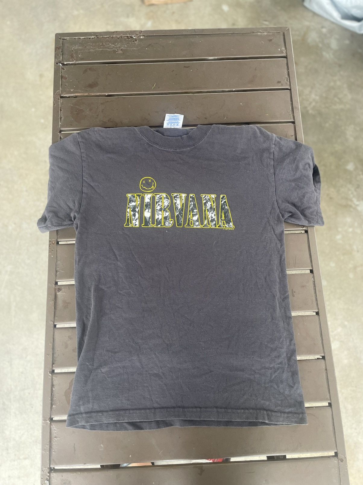 Other 1997 RARE M&O Knits Heavyweight NIRVANA Grey and Yellow Tee Size US S / EU 44-46 / 1 - 1 Thumbnail