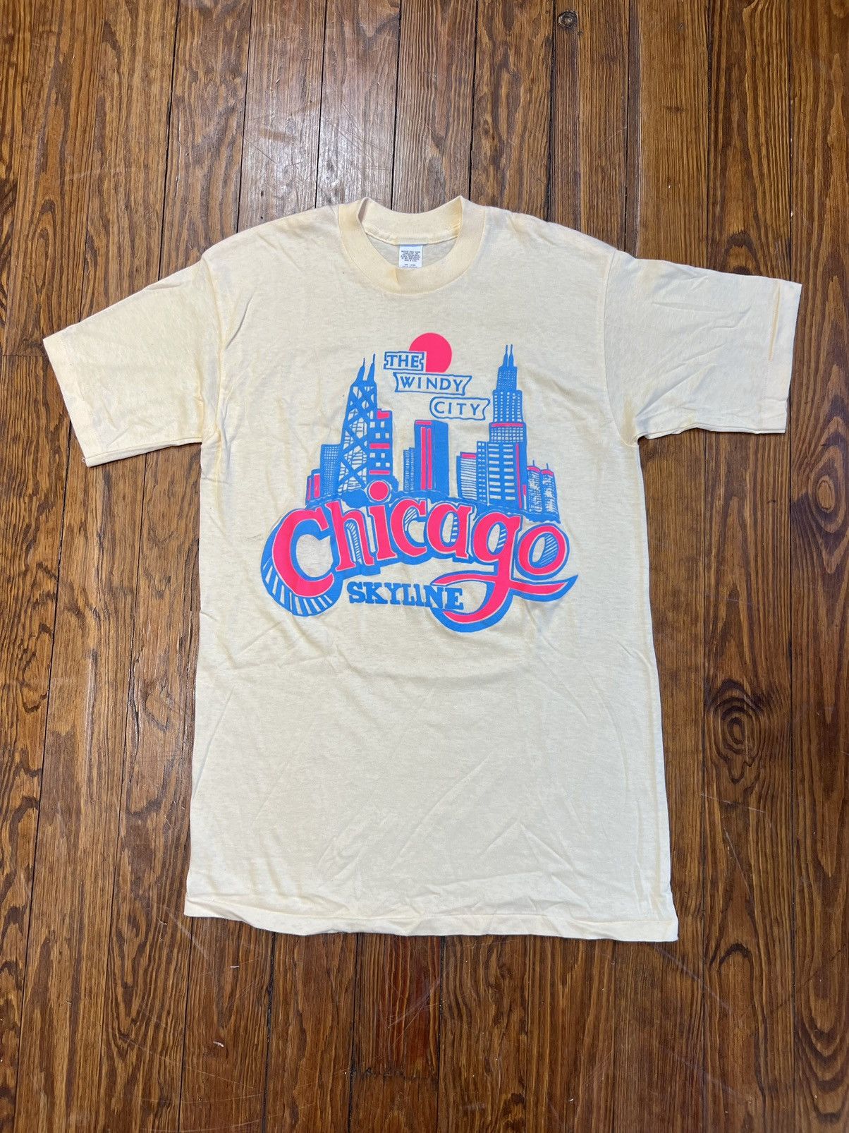 Vintage Vintage 90s Chicago Windy City Puff Print Single Stitch Tee Size US L / EU 52-54 / 3 - 1 Thumbnail