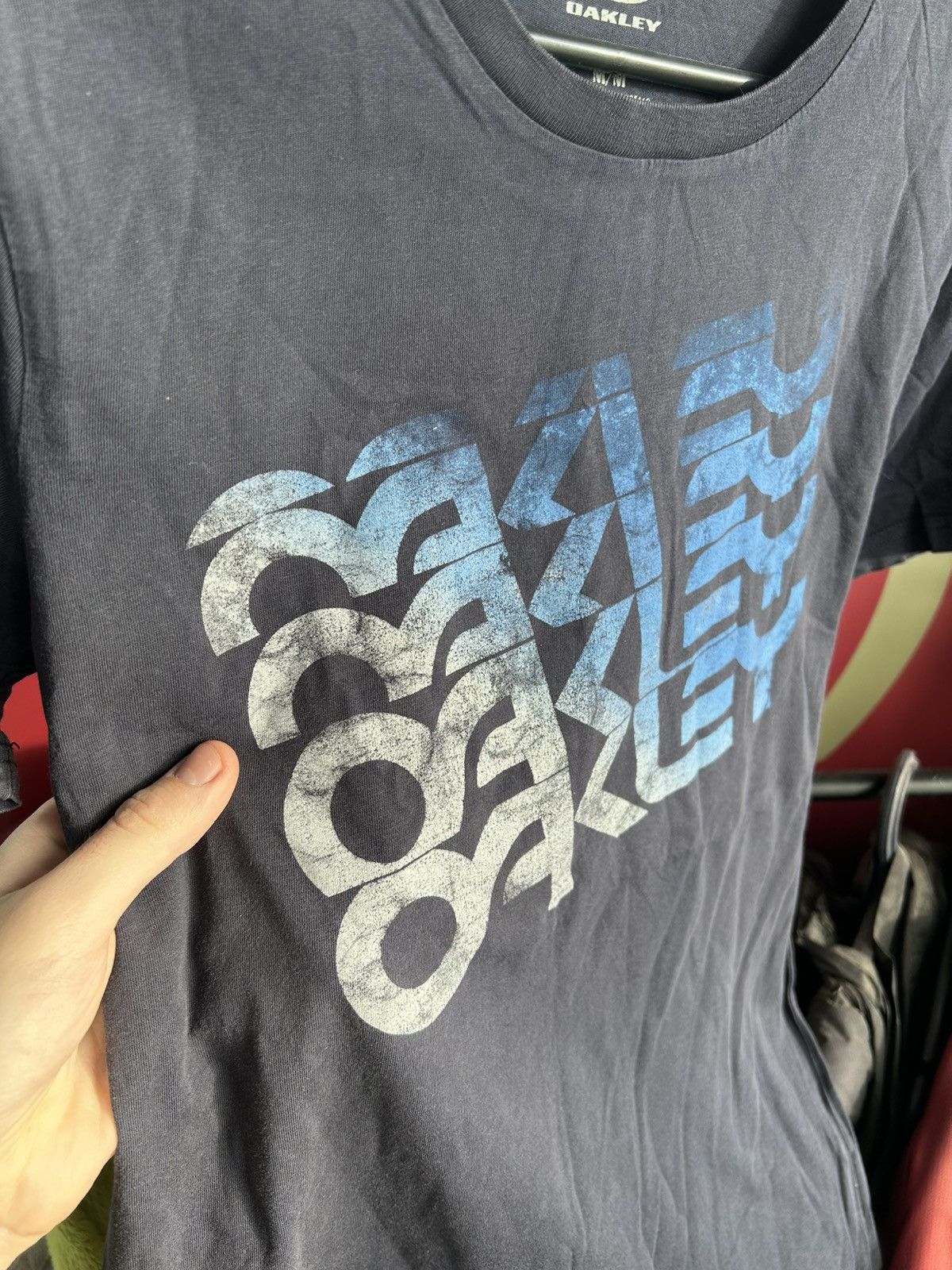 Oakley Oakley Big Logo Print Slim Fit T-shirt Blue Size Medium Size US M / EU 48-50 / 2 - 4 Thumbnail