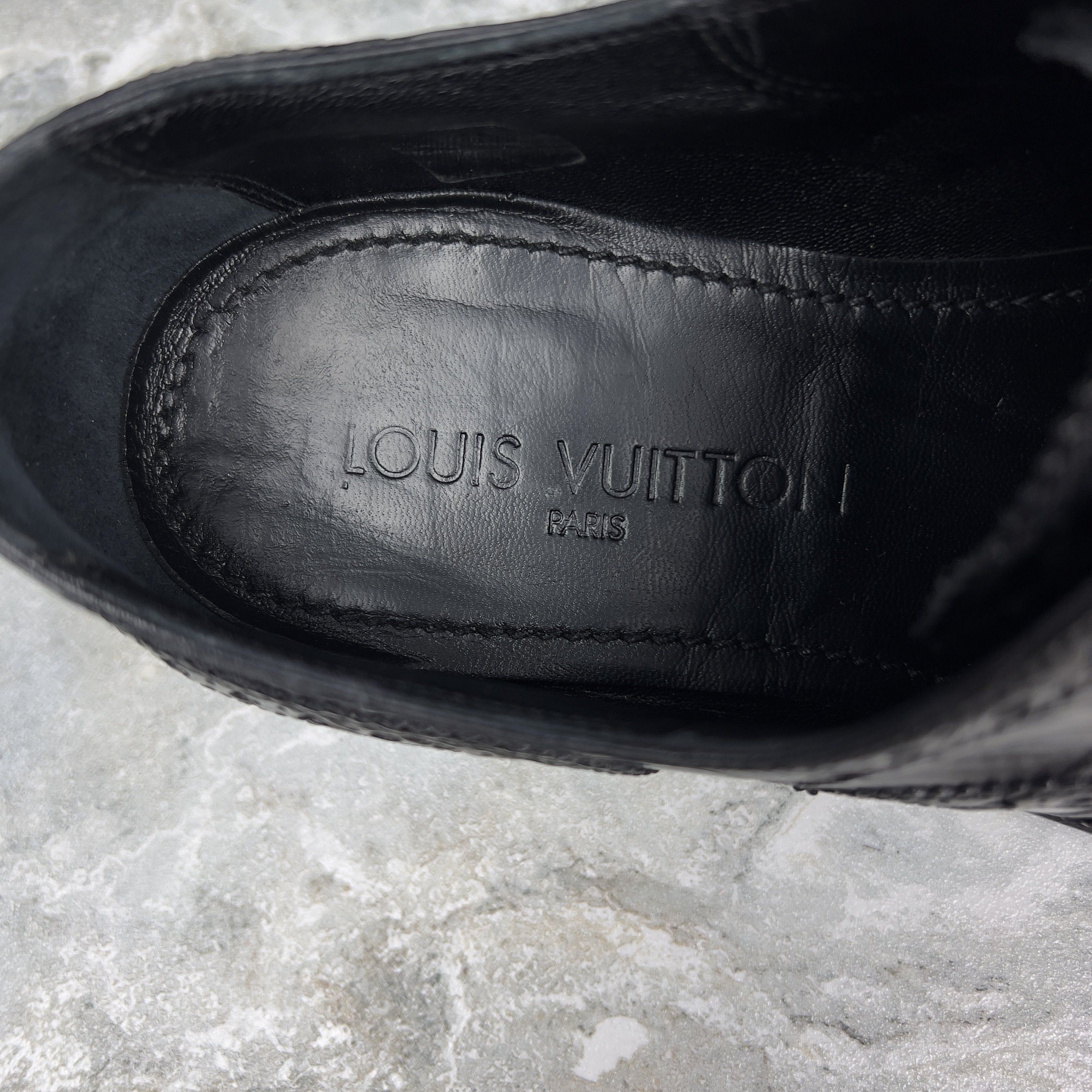 Louis Vuitton Derby Wingtip Alligator Crocodile Black Leather Size US 8 / EU 41 - 15 Thumbnail