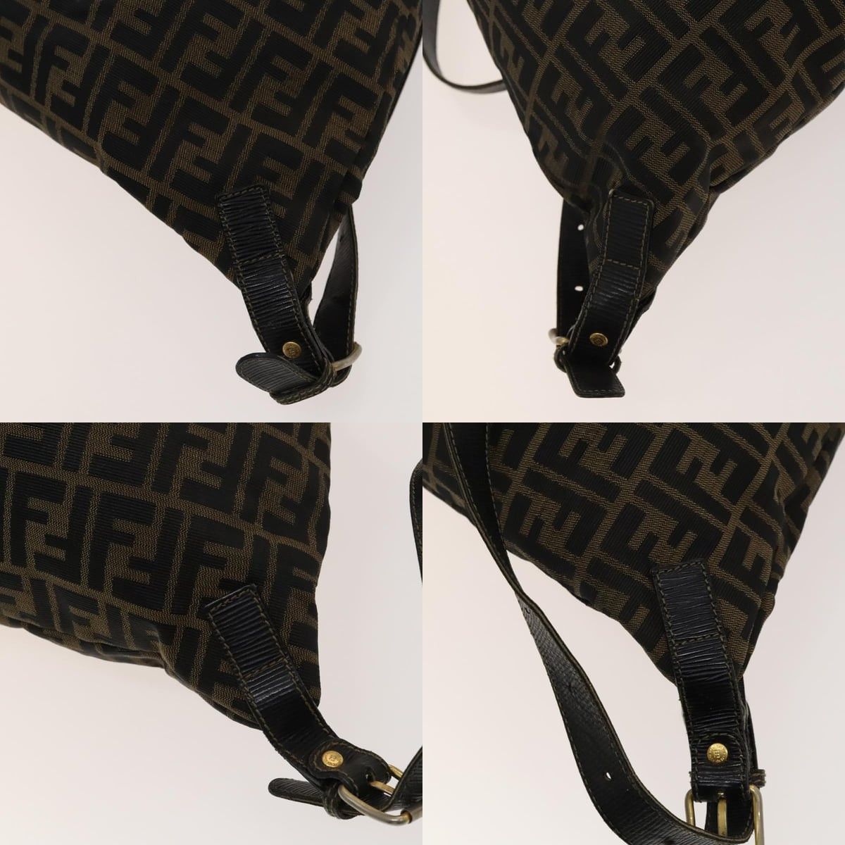 Fendi FENDI Zucca Canvas Backpack Brown Black Gold Size ONE SIZE - 10 Thumbnail