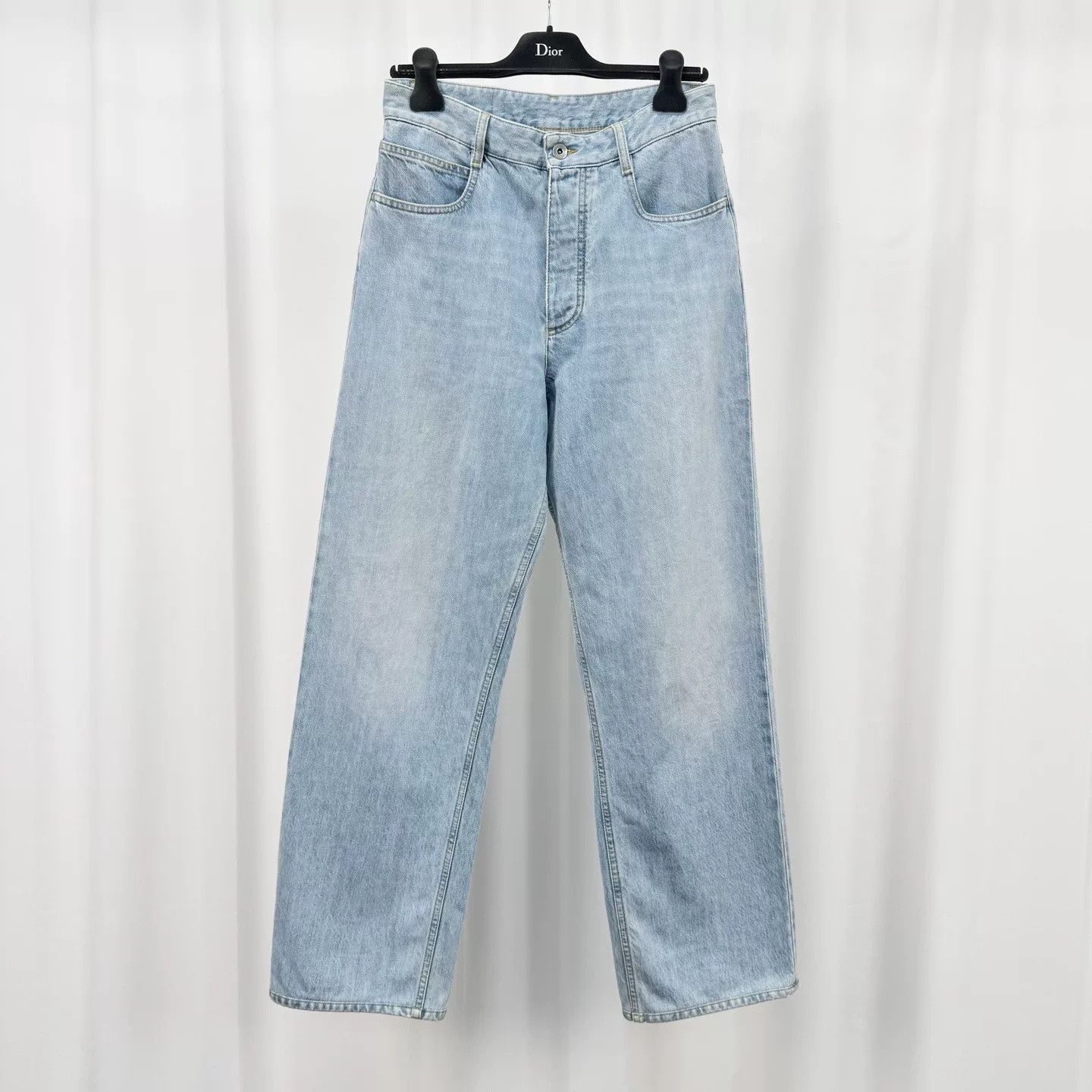 Bottega Veneta Bottega Veneta 24 Leather Tag Washed Jeans Size US 36 / EU 52 - 1 Thumbnail