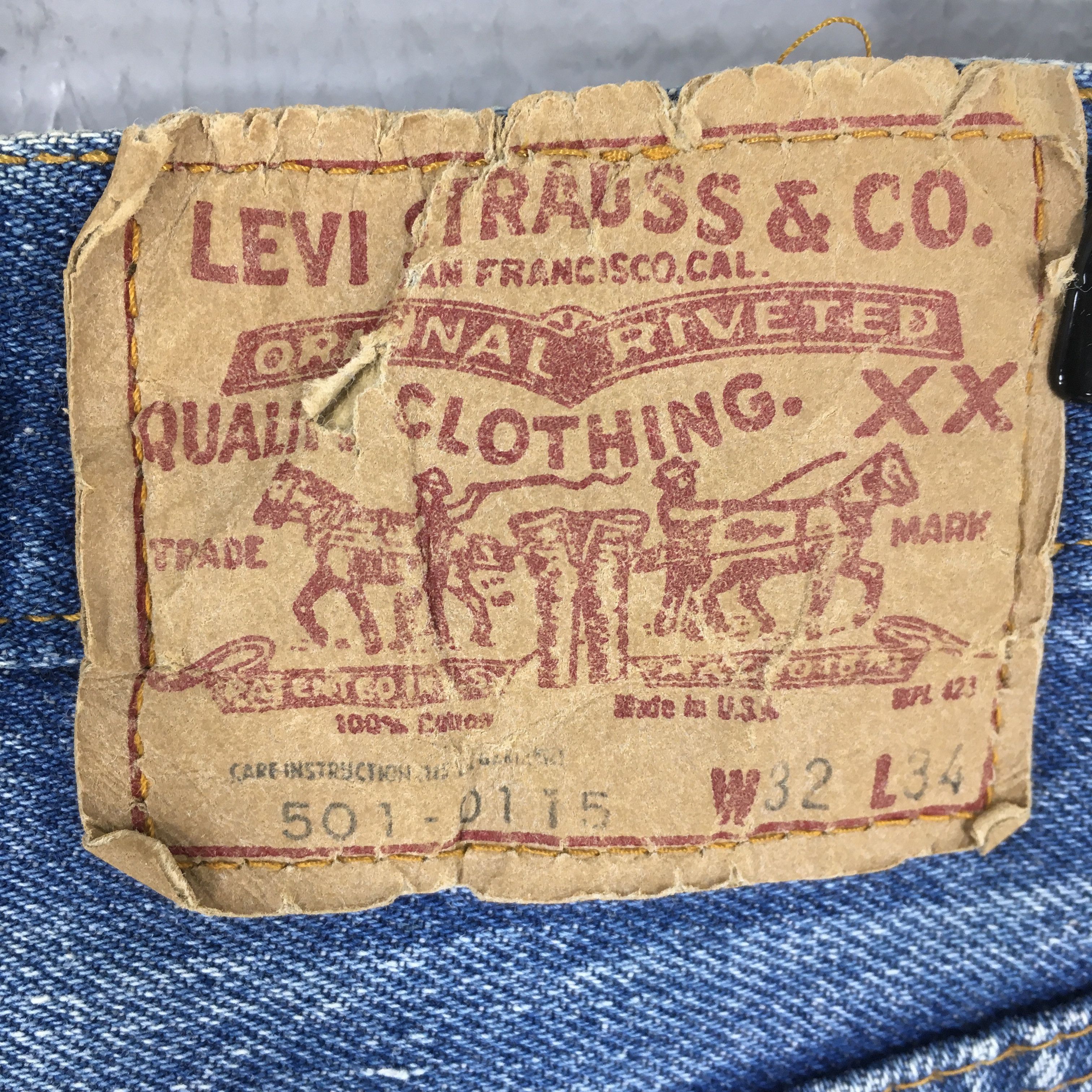 Levi's Size 28x32.5 Vintage 90s Levi's 501 Faded Dirty Jeans S686 Size US 28 / EU 44 - 10 Thumbnail