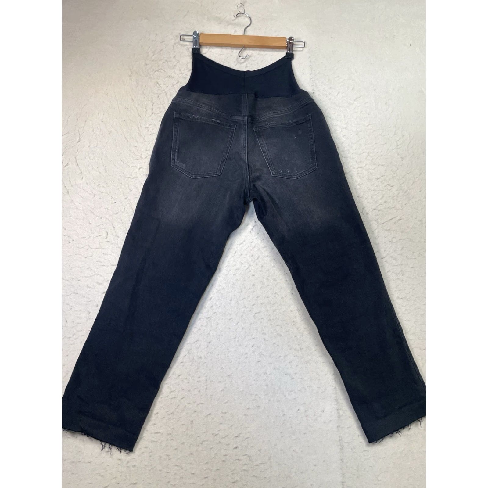 Old Navy Old Navy Maternity Jeans Size 2 Black Pre wash Straight Ankle Pants Women Size 26" / US 2 / IT 38 - 2 Thumbnail