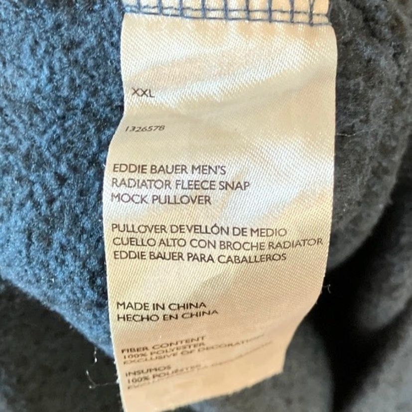 Eddie Bauer VINTAGE Eddie Bauer Mens Sweatshirt Blue Radiator Fleece Snap Mock Neck Long Sleeve XXL Size US XXL / EU 58 / 5 - 5 Thumbnail