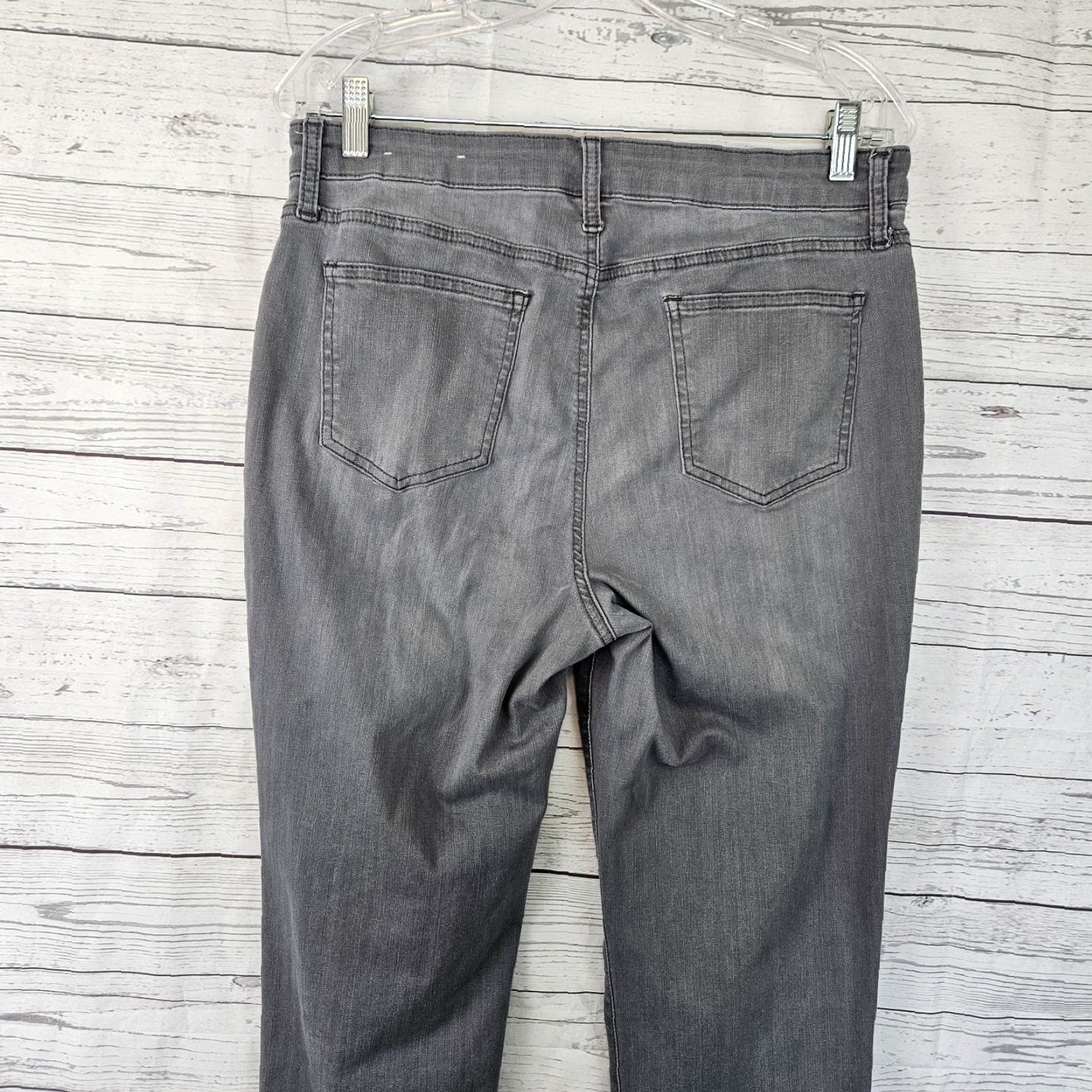 Vintage Chico's Womens Jeans Ankle 12 Gray High Rise Slimming Girlfriend So Slimming Chicos Womens Jeans Size 12 Gray Ankle Size 34" / US 12 / IT 48 - 4 Thumbnail