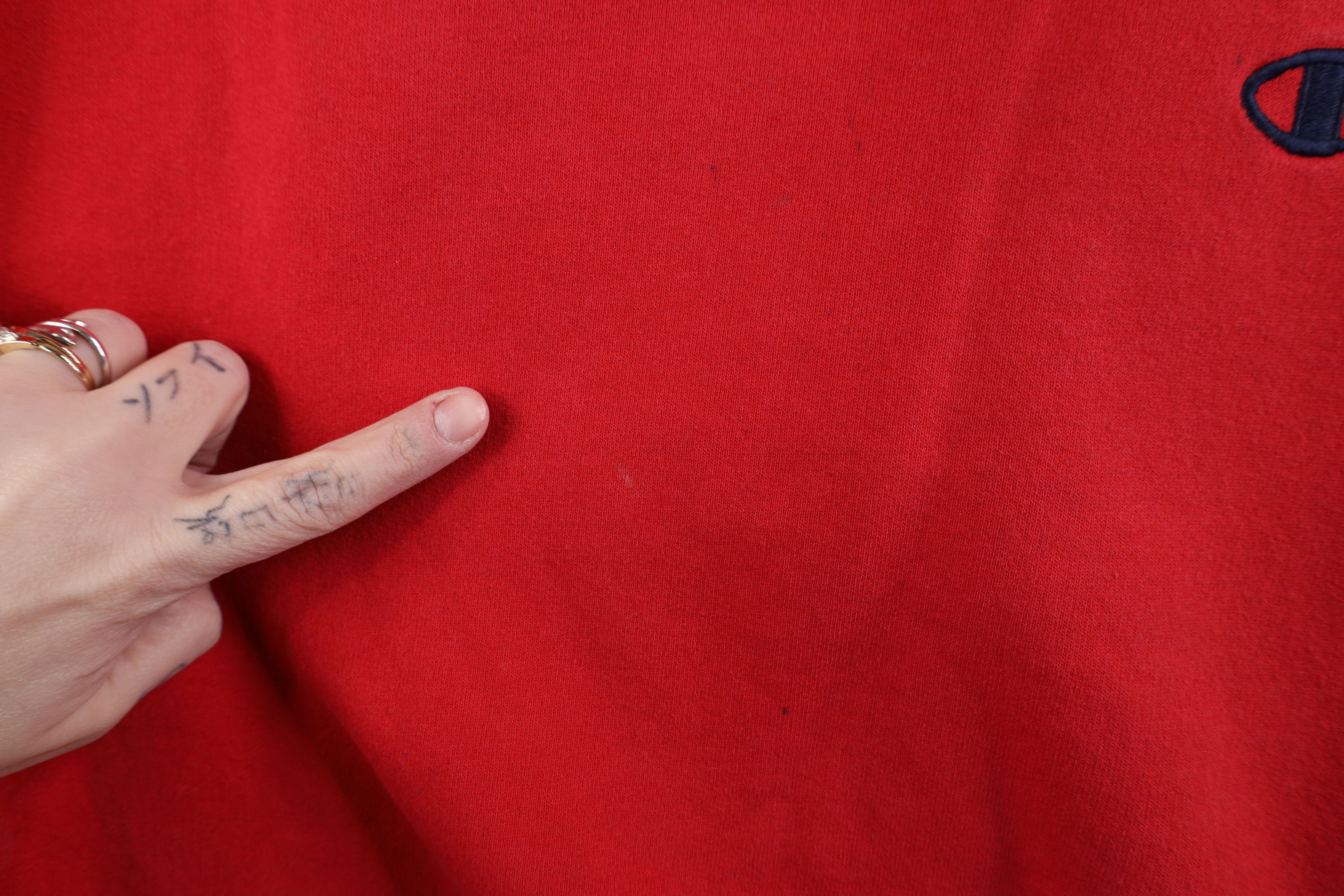 Champion Vintage 90s Y2K Champion Distressed Crewneck Sweatshirt Red Size US M / EU 48-50 / 2 - 6 Thumbnail