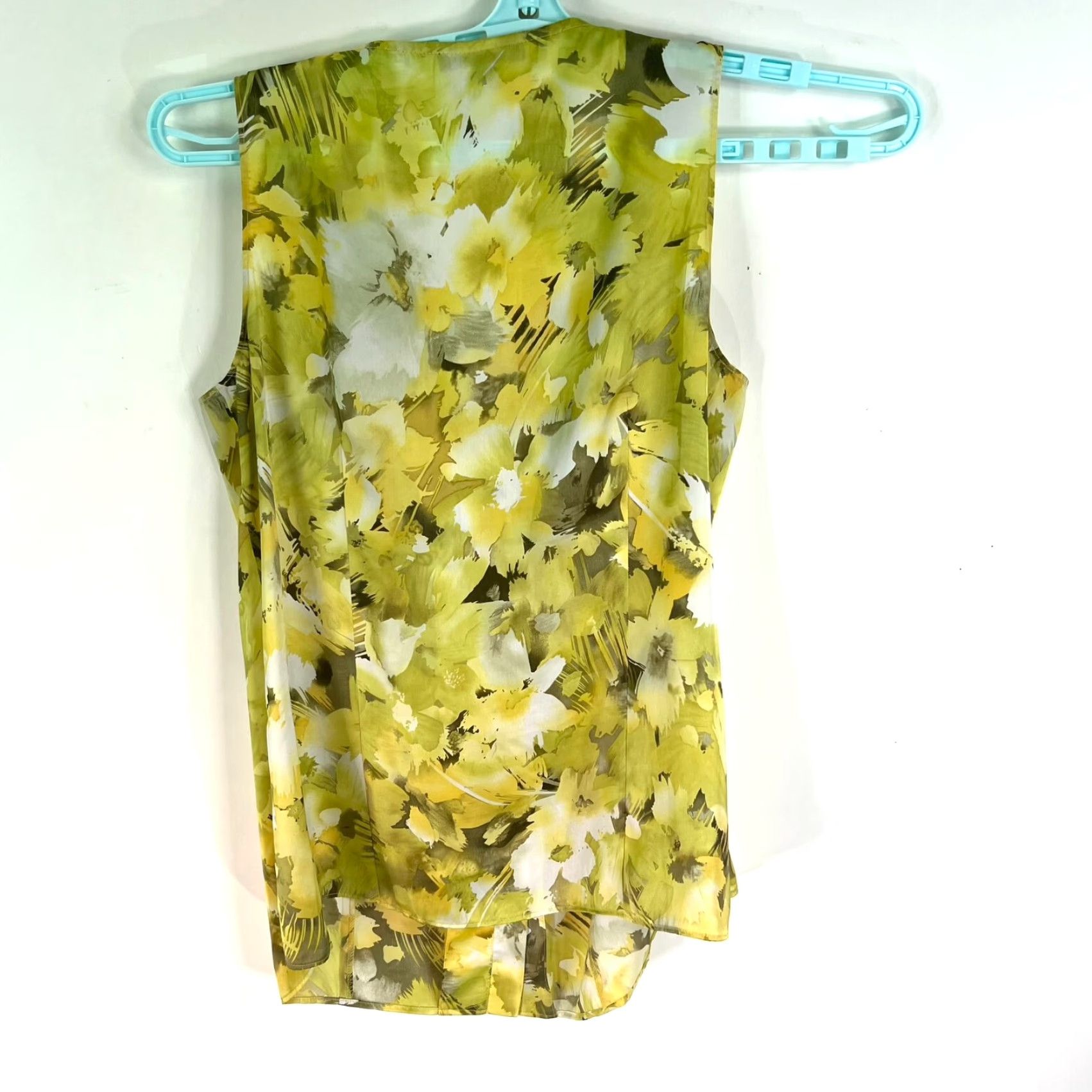 Anne Klein Anne Klein Tank Women’s M Sleeveless Ruffle Multicolor Floral V-Neck Body Casual Workwear Top Size M / US 6-8 / IT 42-44 - 7 Thumbnail
