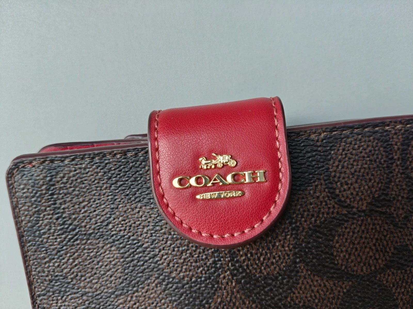 Coach Coach Medium Corner Zip Wallet In Signature T/1007 Size ONE SIZE - 2 Thumbnail
