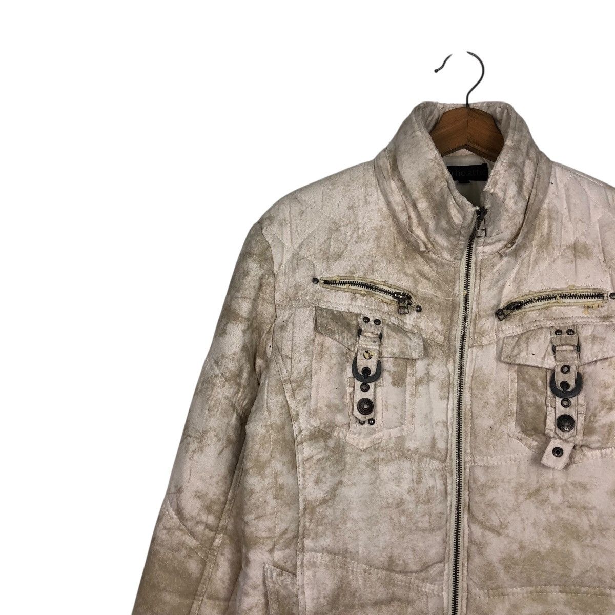 Japanese Brand in the Attic Tie-Dye Moto Jacket Zip Front Utility Pockets Size US L / EU 52-54 / 3 - 8 Thumbnail