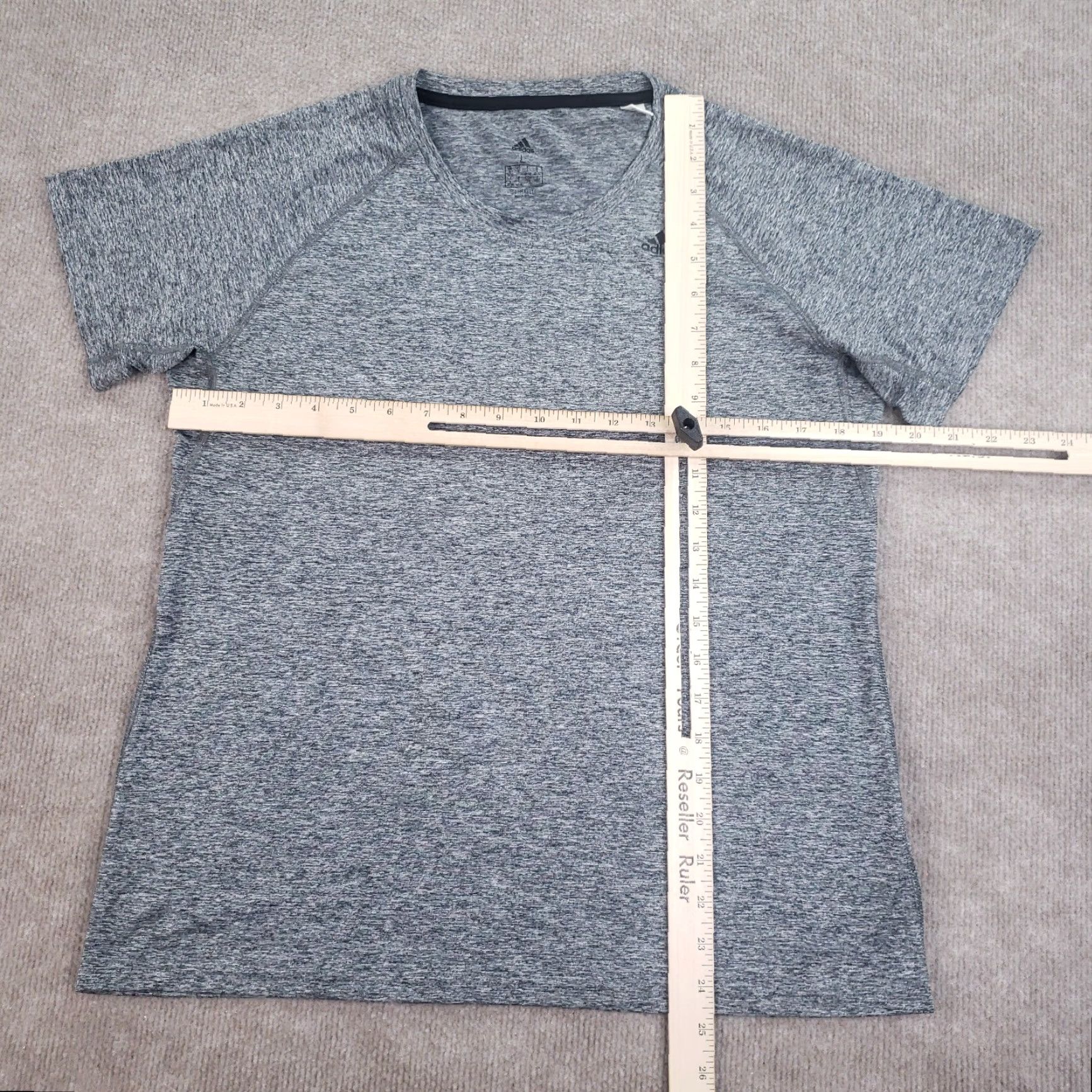 Adidas Adidas Women's Large Gray Short Sleeve Crew Neck Stretch T-Shirt Climalite Size L / US 10 / IT 46 - 2 Thumbnail