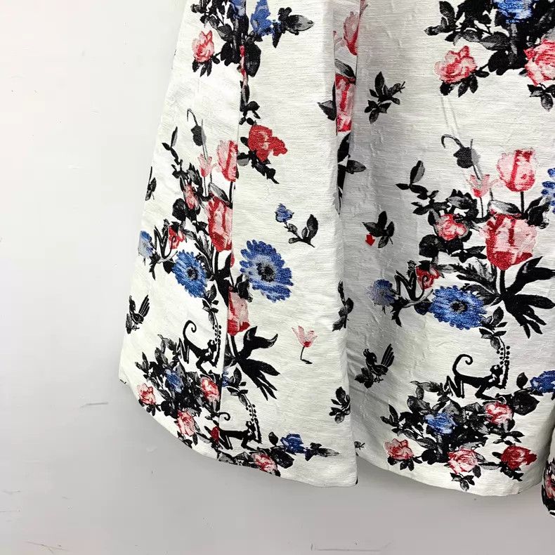 Valentino Valentino White floral print crew neck sleeveless dress Size L / US 10 / IT 46 - 5 Thumbnail