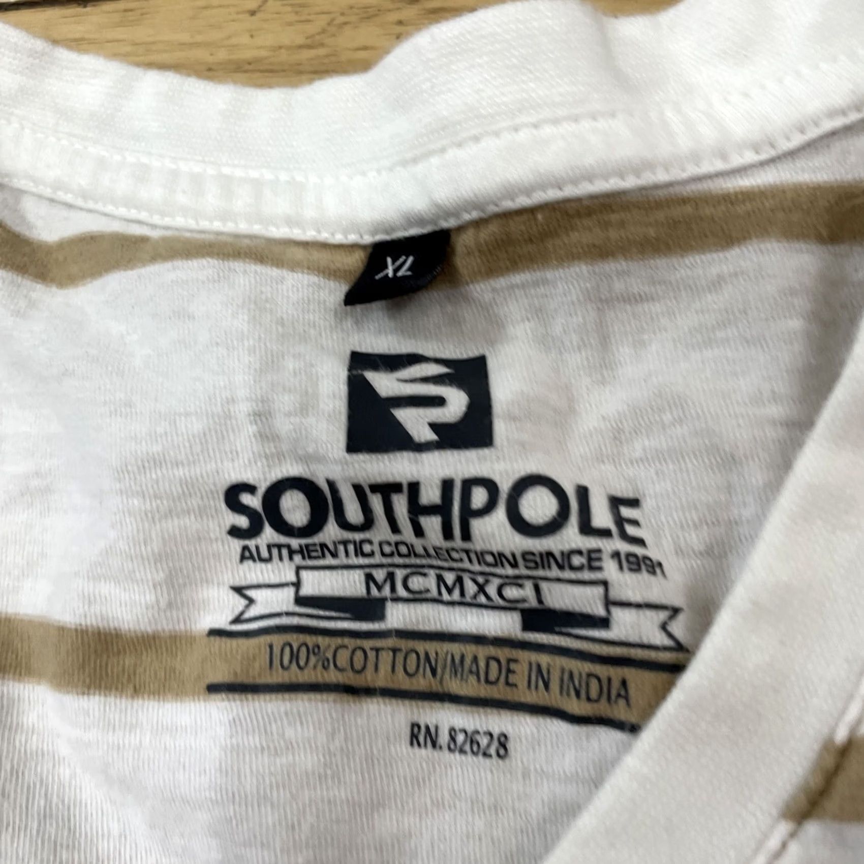 Southpole SOUTHPOLE T Shirt Adult XL Slim Brown Black White Y2k Vneck Crew Tee XL Shirt Mens Brown Black White XL Regular T-Shirt Size US XL / EU 56 / 4 - 4 Thumbnail