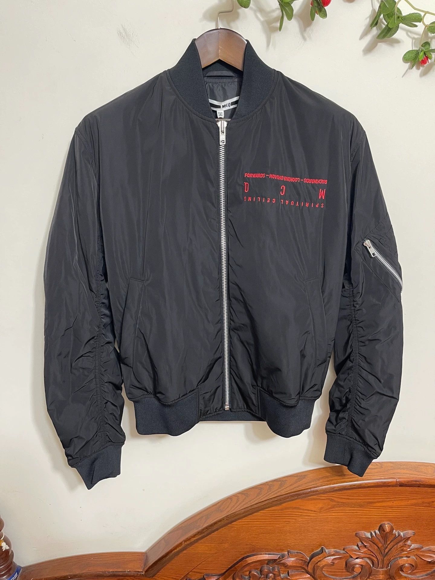 Alexander McQueen Black er Jacket with Zip Closure Size US XXS / EU 40 - 3 Thumbnail