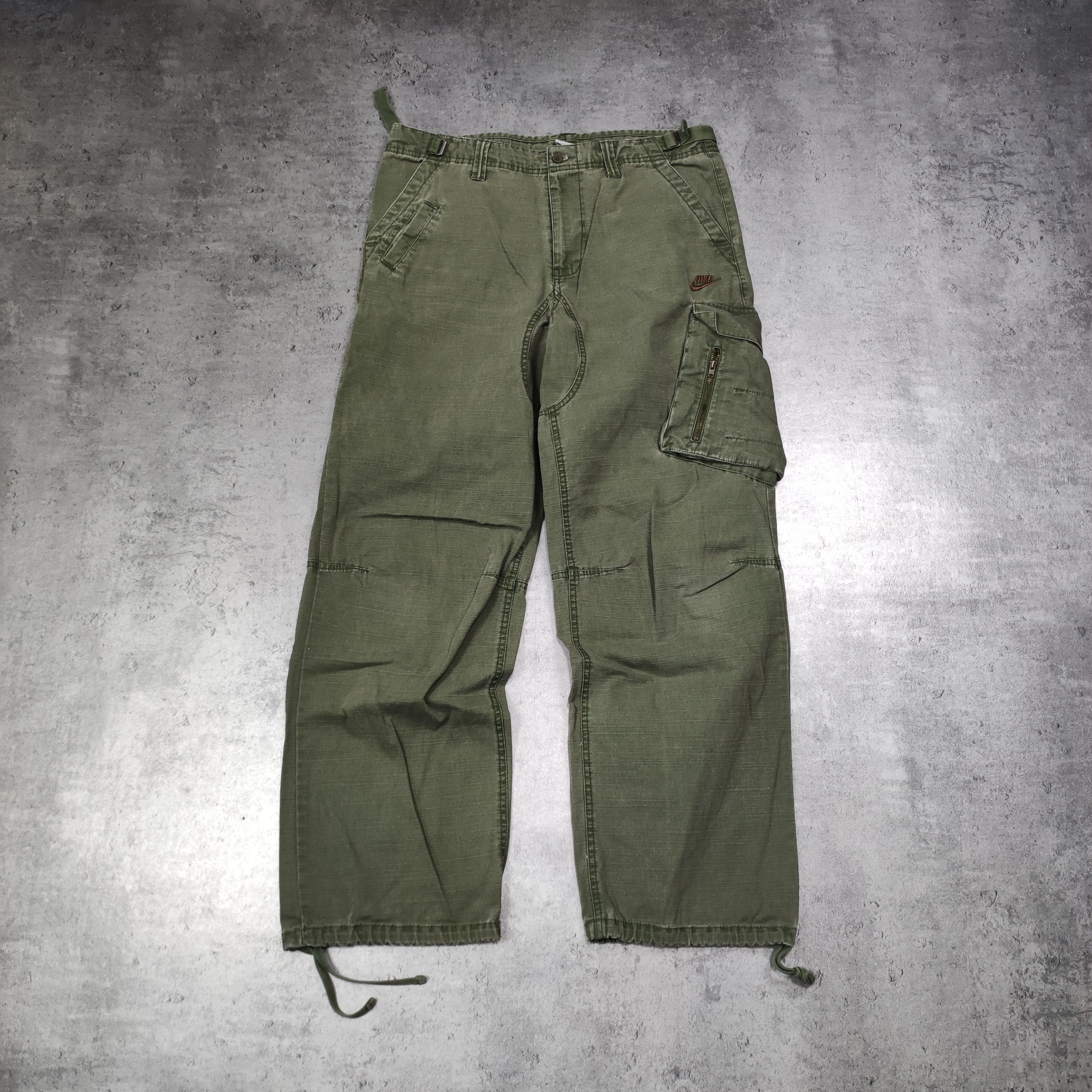 Nike Vintage Y2k Travis Scott x Nike Washed Green Cargo Pants | Grailed