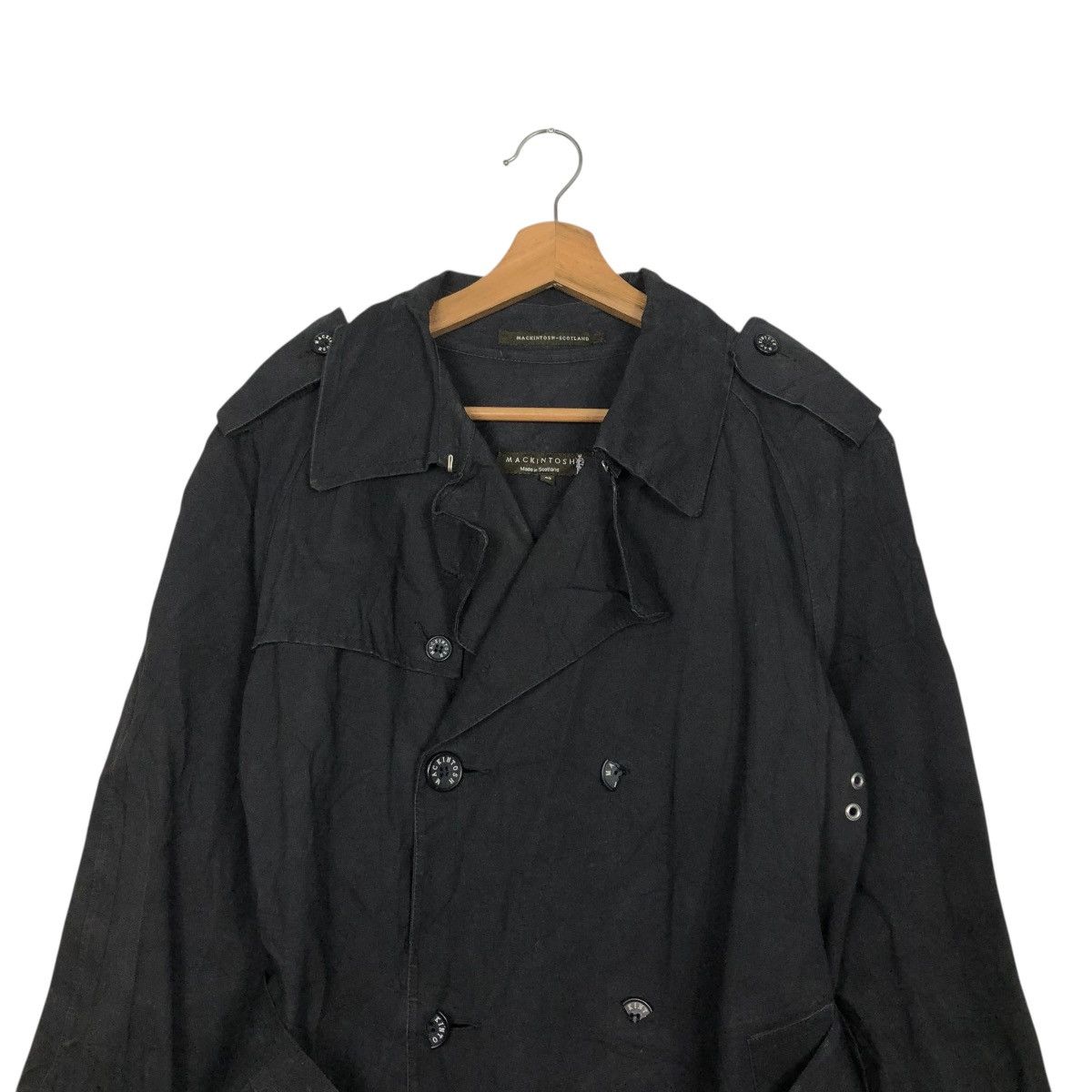 Mackintosh 🔥VINTAGE LONG JACKET WAX DESIGN RICH BLACK MACKINTOSH Size US M / EU 48-50 / 2 - 3 Thumbnail