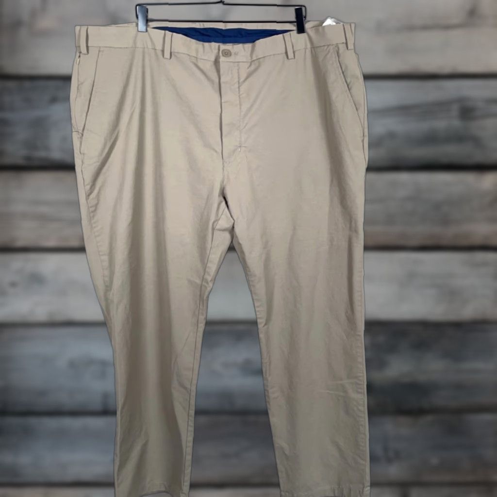 Vineyard Vines VINEYARD VINES On The Go Pants Men 46 x 31 Beige Cotton Stretch Chino Zip Flat Front Pockets Regular 31in Inseam Wellness Size US 30 / EU 46 - 1 Thumbnail