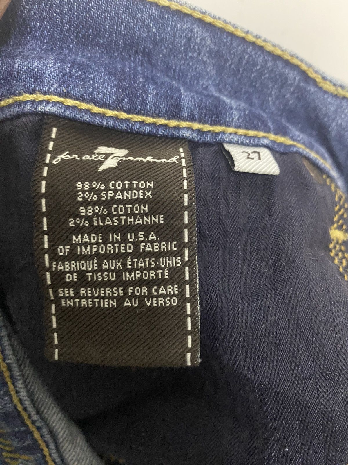7 For All Mankind 7 For All Mankind Distressed Denim Jeans Stretch Size 29" - 11 Thumbnail