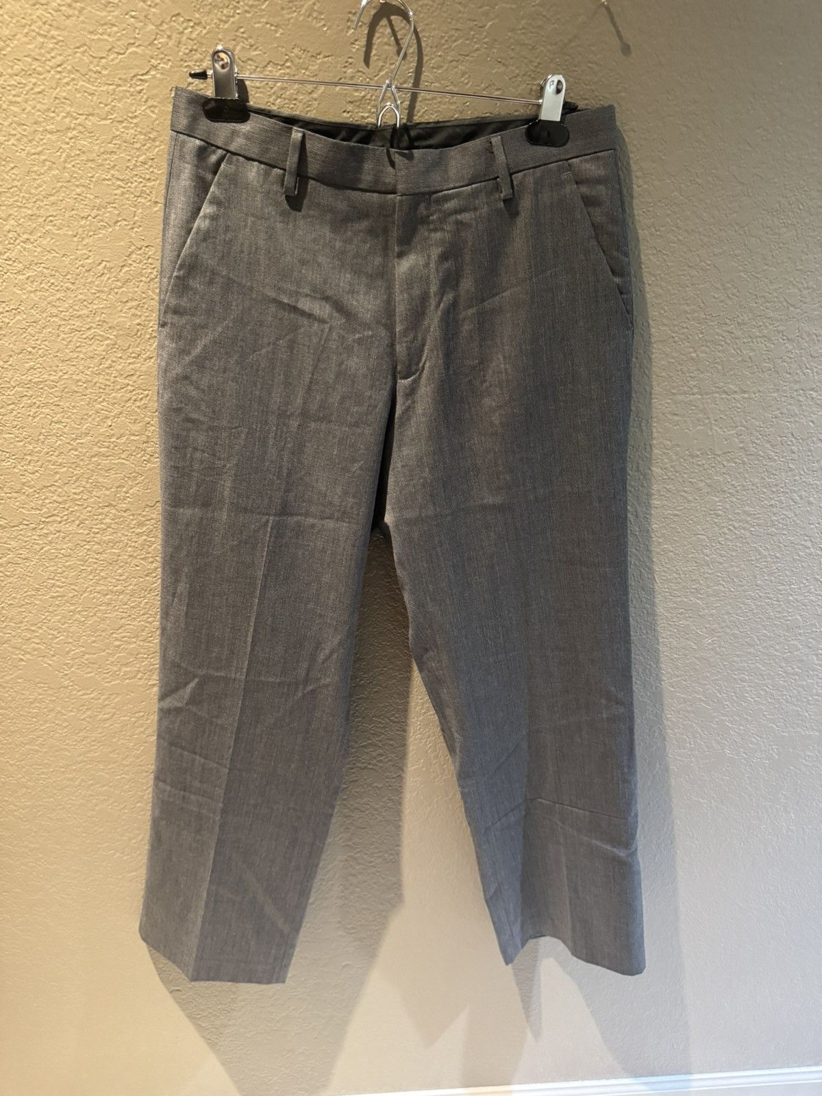 Calvin Klein Calvin Klein Dark Grey Slacks Dress Pants 30 x 30 Button Size US 30 / EU 46 - 1 Thumbnail