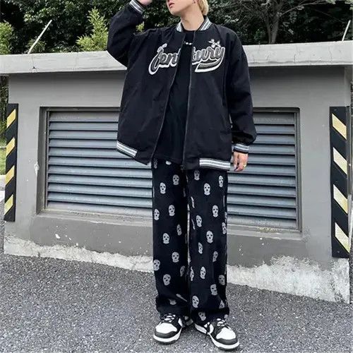 Japanese Brand Skully Full Print Casual Summer Baggy Pants Men Size US 30 / EU 46 - 2 Thumbnail
