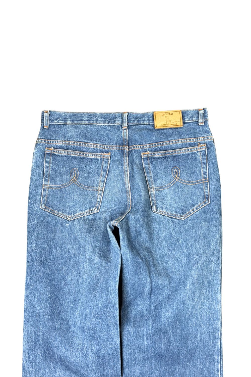 80s PRL USA Talon Zip Selvedge Style Jeans 36x29 image 10