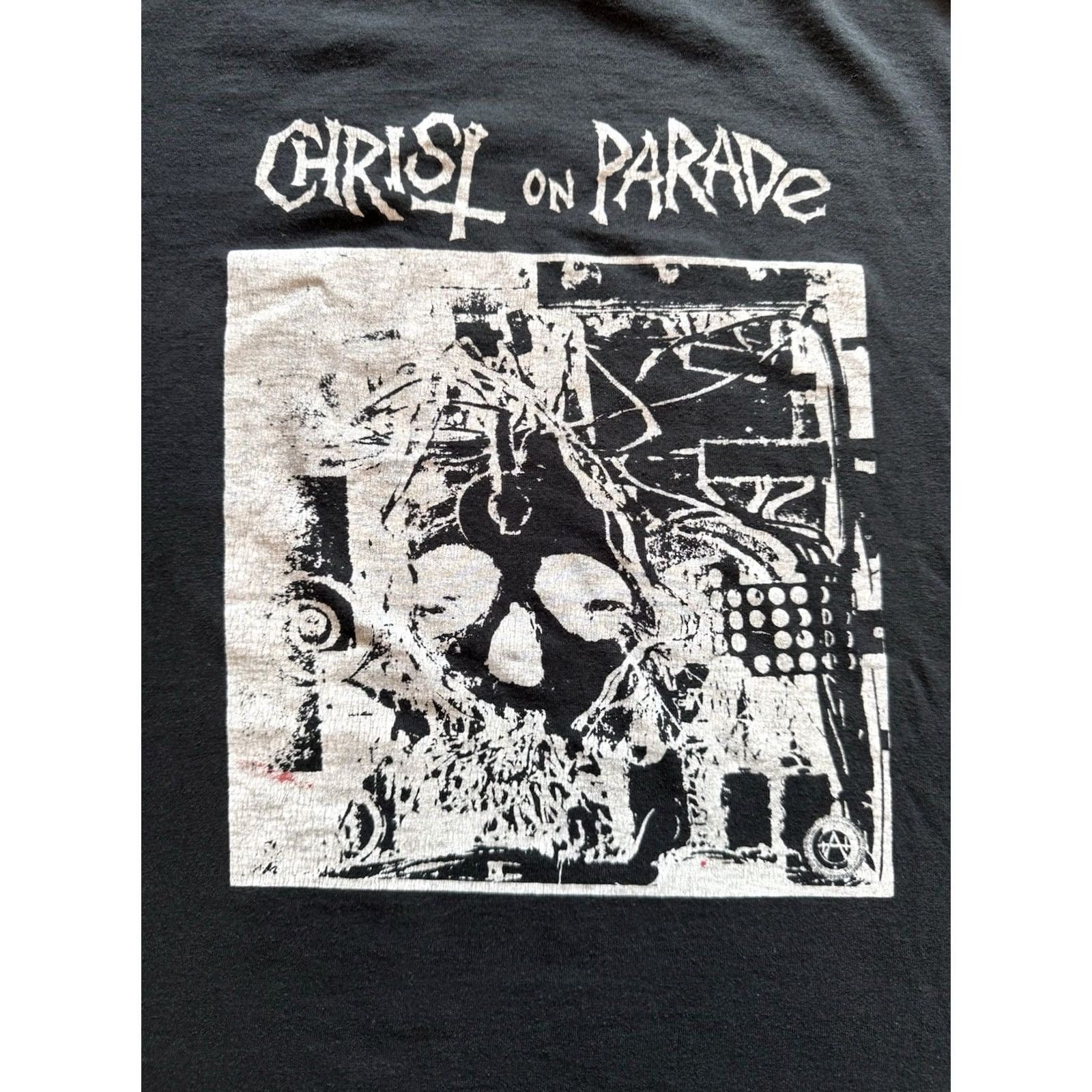 Vintage VINTAGE 90s Christ On Parade T Shirt Sz L Anarcho-Punk Band Faction Econochrist Shirt Mens Black 1990s Punk Band Graphic Print Size US L / EU 52-54 / 3 - 2 Thumbnail