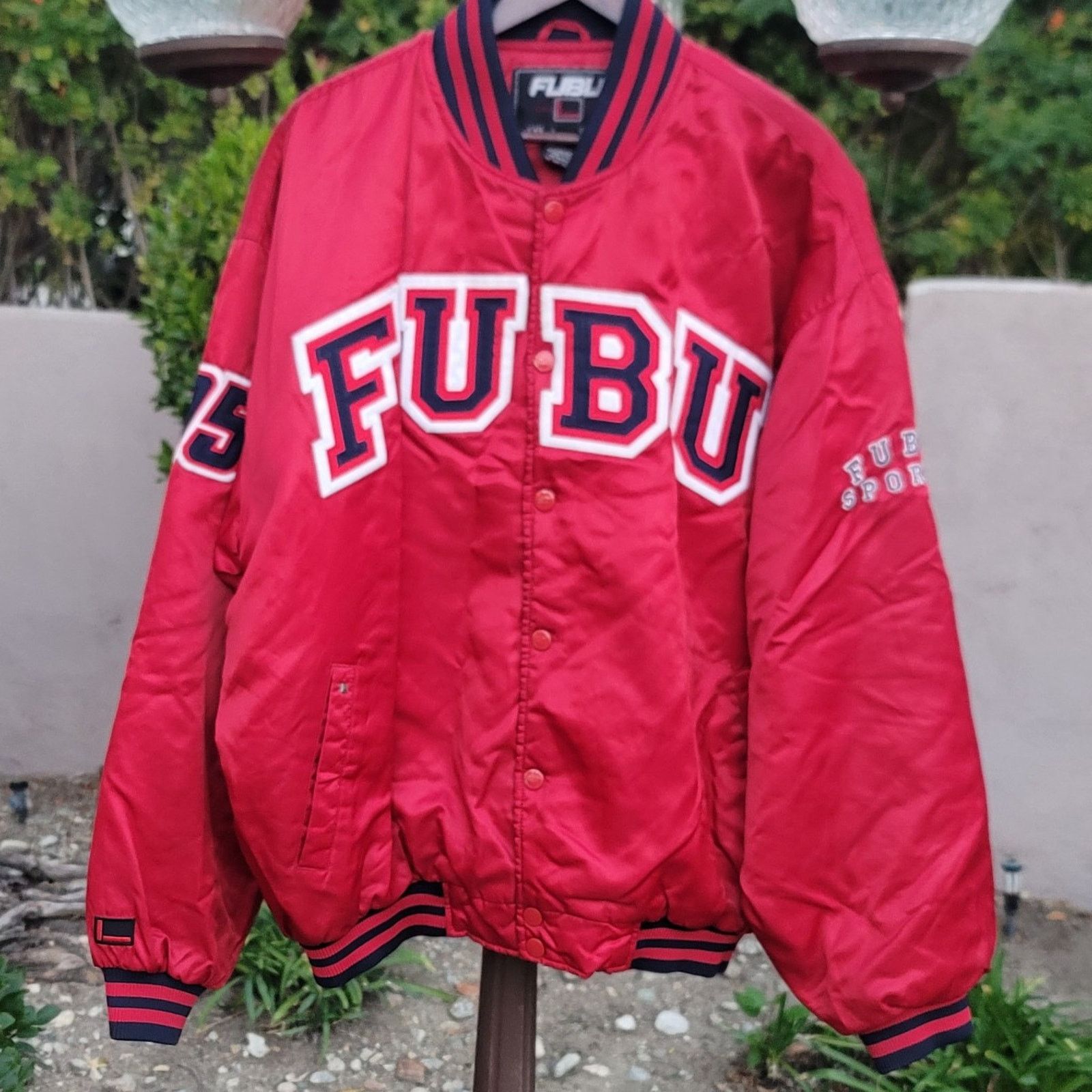 Fubu Vtg FUBU Satin Bomber Jacket Size US XXL / EU 58 / 5 - 1 Thumbnail