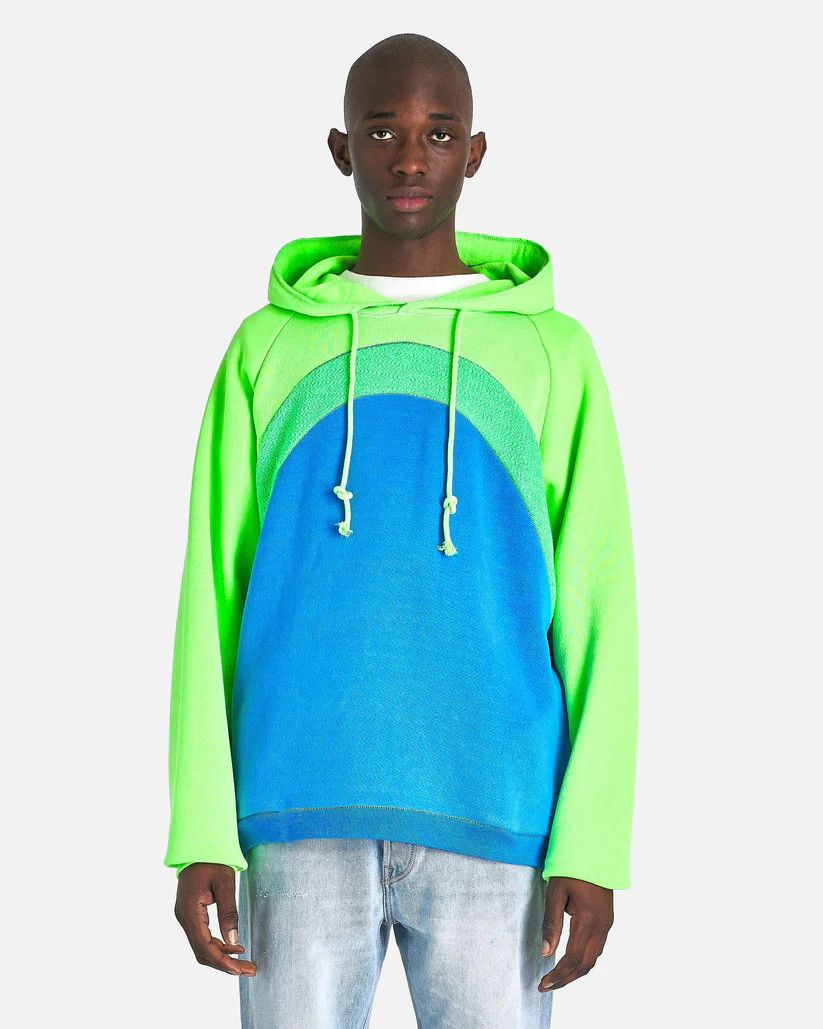 ERL o1s1v1r1oon0925 Rainbow Knit Hoodie in Blue Size US L / EU 52-54 / 3 - 1 Thumbnail