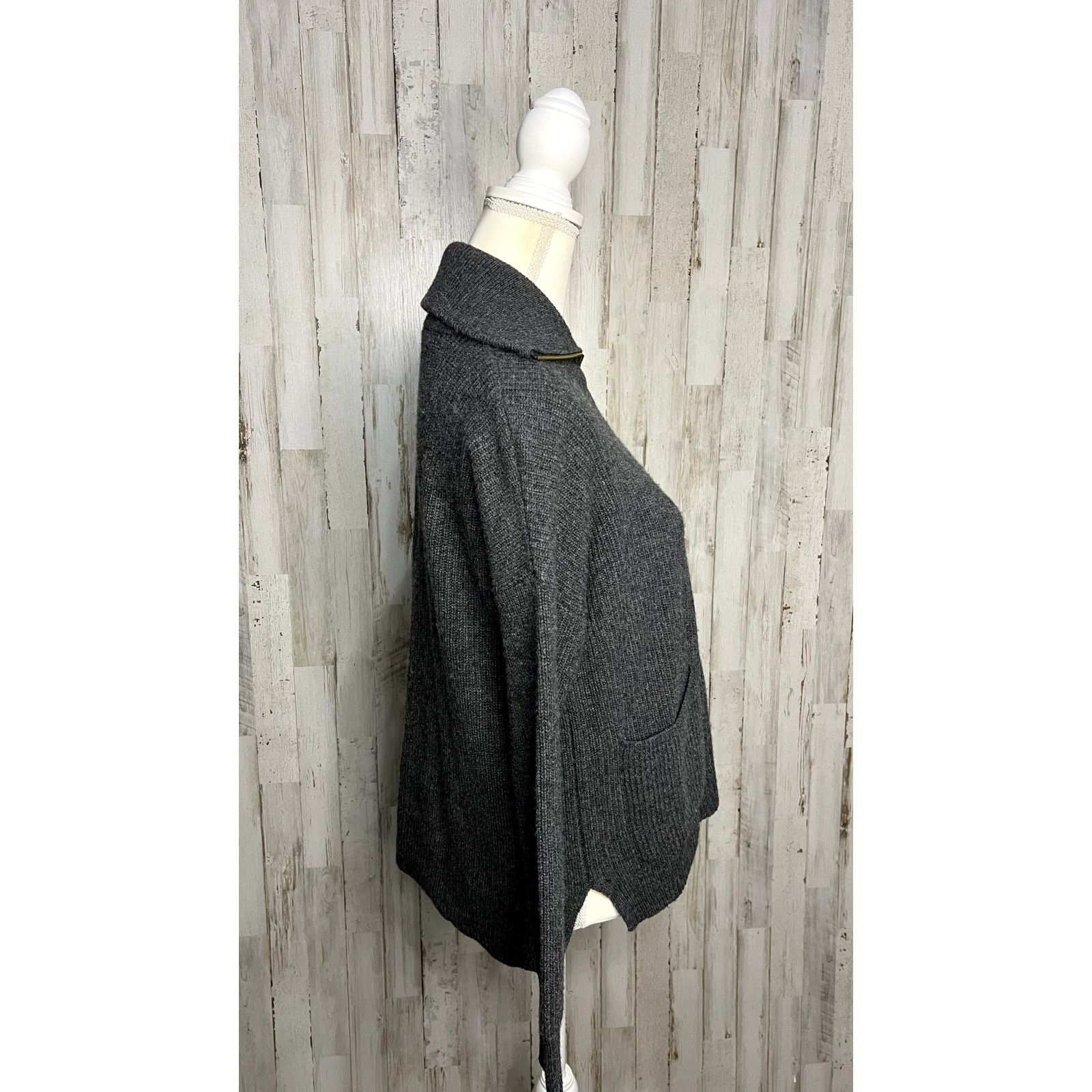 Madewell Madewell Women's XS Gray Knit 1/4 Zip High Neck Sweater Size XS / US 0-2 / IT 36-38 - 4 Thumbnail