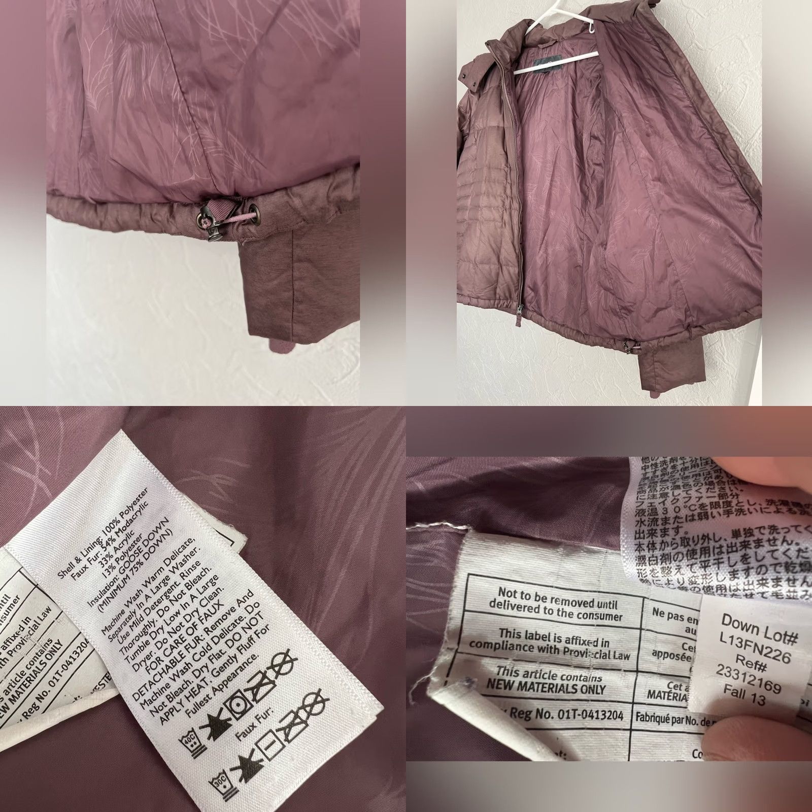 Eddie Bauer VINTAGE? Eddie Bauer Womens Premium Goose Down Quilted Jacket Coat FauxFur Hood MAUVE XL Size XL / US 12-14 / IT 48-50 - 8 Thumbnail