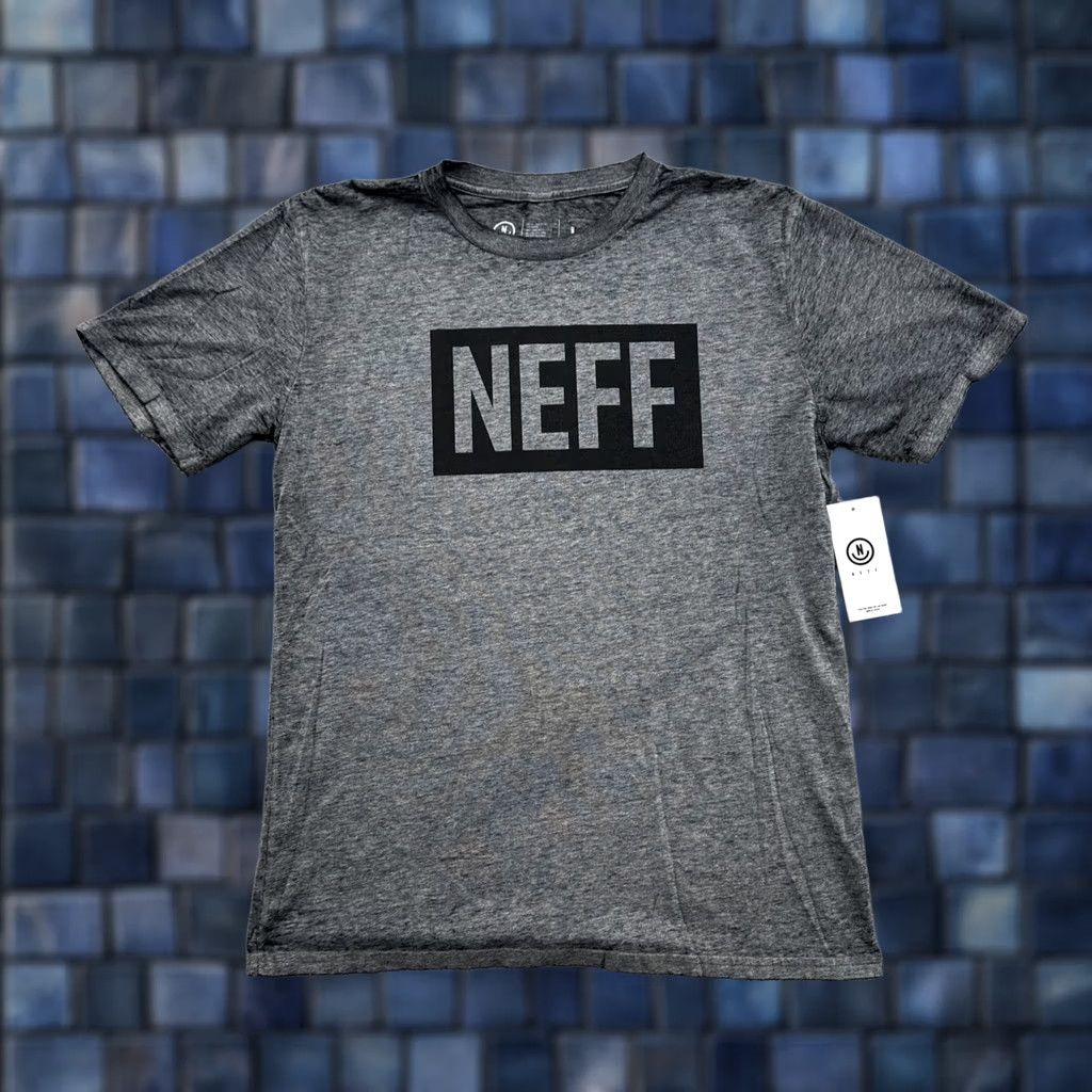 Spell Neff Gray Spell Out T-Shirt Tee Skater Streetwear Shirt L Men Logo Graphic Print Cotton Size US L / EU 52-54 / 3 - 1 Thumbnail