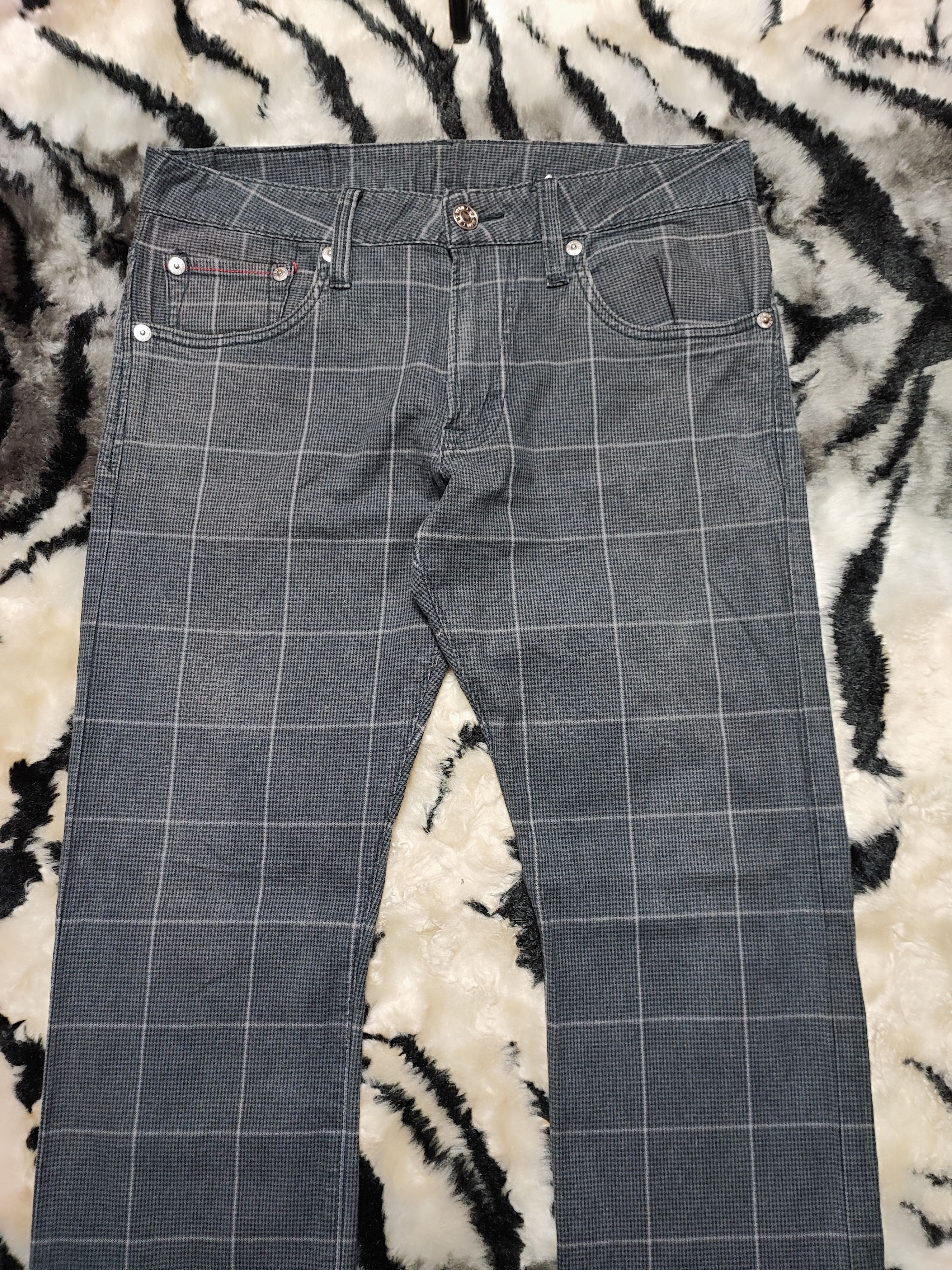 Edwin Edwin Blue Trip Checked Board Rare Size US 34 / EU 50 - 5 Thumbnail