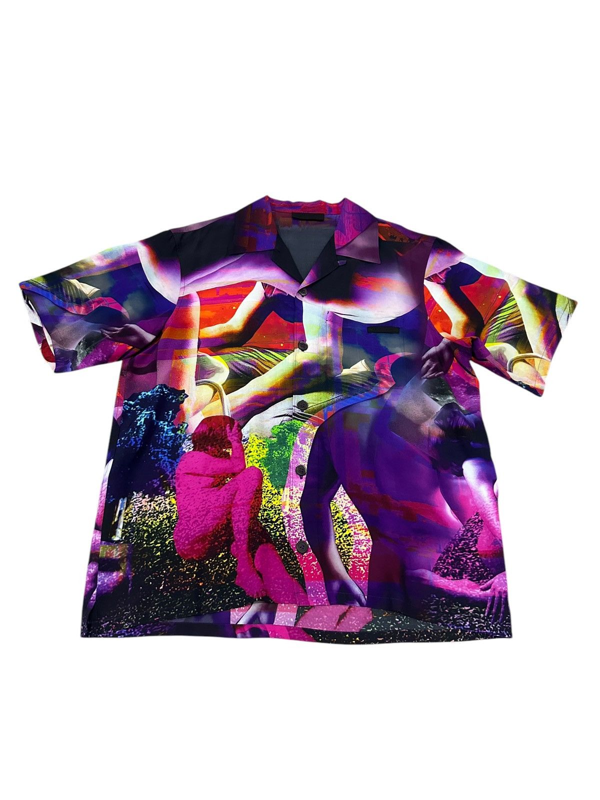 Prada Prada SS2019 Psychedelic Silk Bowling Shirt Size US M / EU 48-50 / 2 - 1 Thumbnail