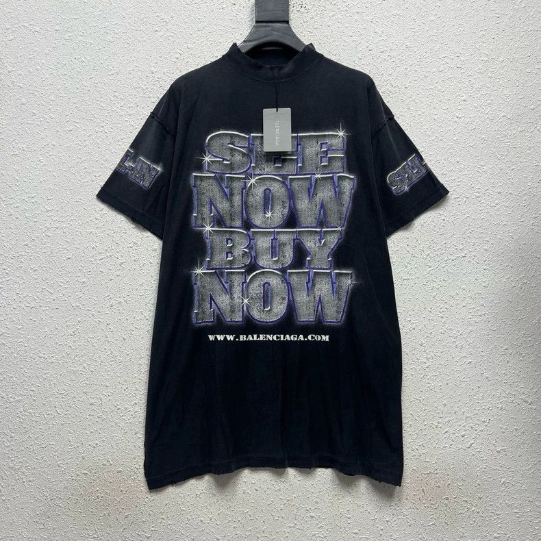 Balenciaga Washed Oversized Short Sleeve T-Shirt