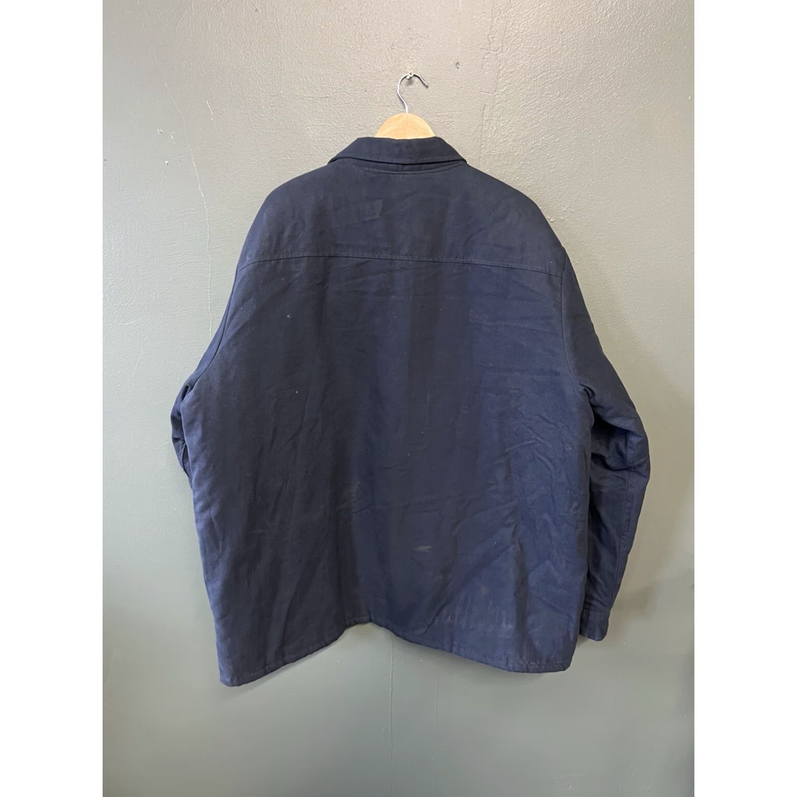 Dickies Dickies Jacket Blue Long Sleeve Full Zip Workwear Double Pocket 3XL Mens Cotton Quilted Long Length Adult Mens Size US XXL / EU 58 / 5 - 2 Thumbnail
