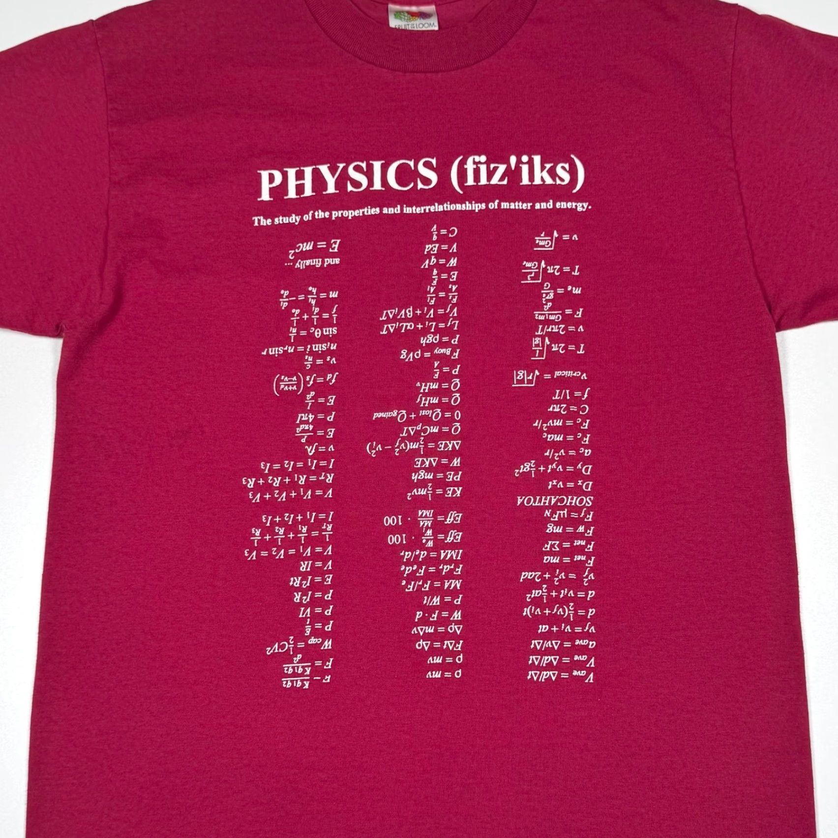 Vintage VINTAGE Physics Garfield Jim Davis Shirt - Burgundy - Medium - 90s - Men - T-Shirt - Unbranded - Regular - Burgundy - 90s - Mens Size US M / EU 48-50 / 2 - 3 Thumbnail