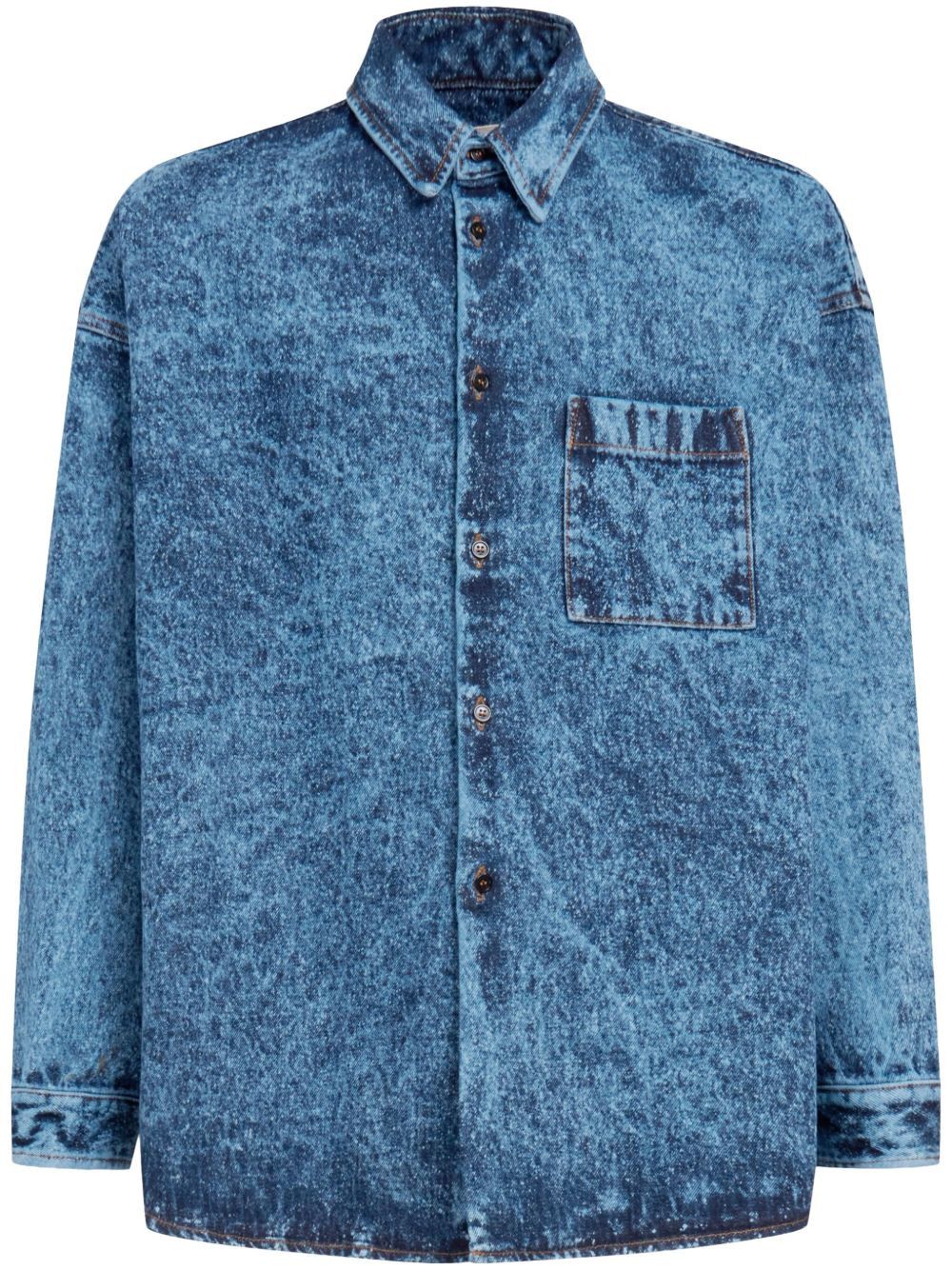 o1w1db10125 Denim Shirt in Navy Blue